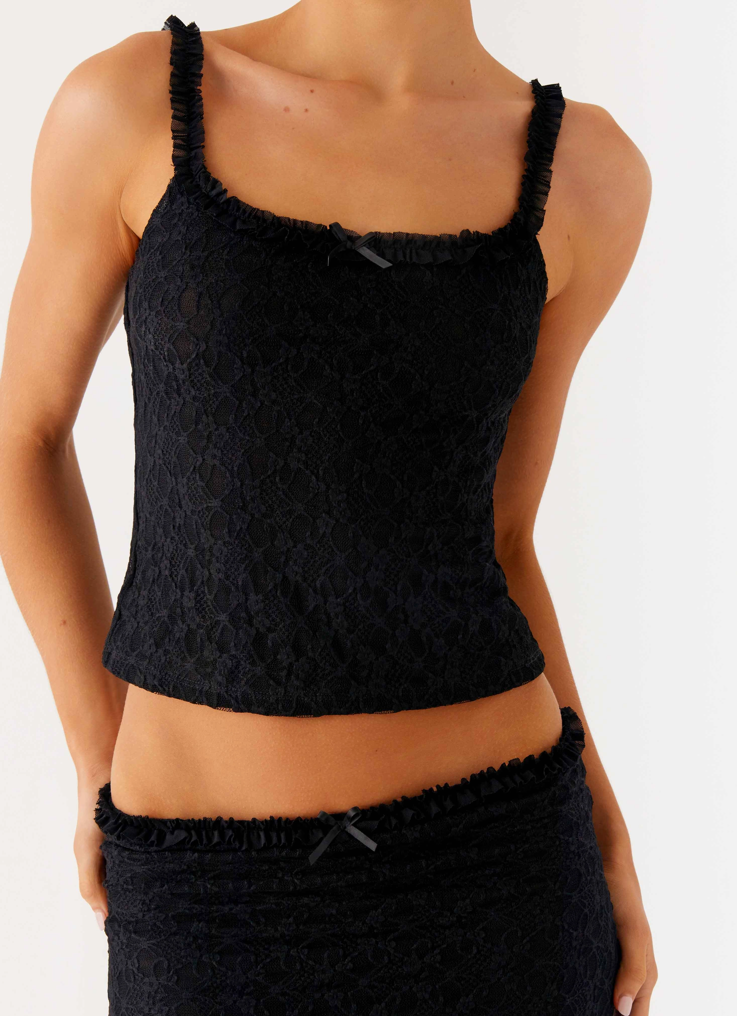 Ophira Cami Top - Black Bonded Seam Technology