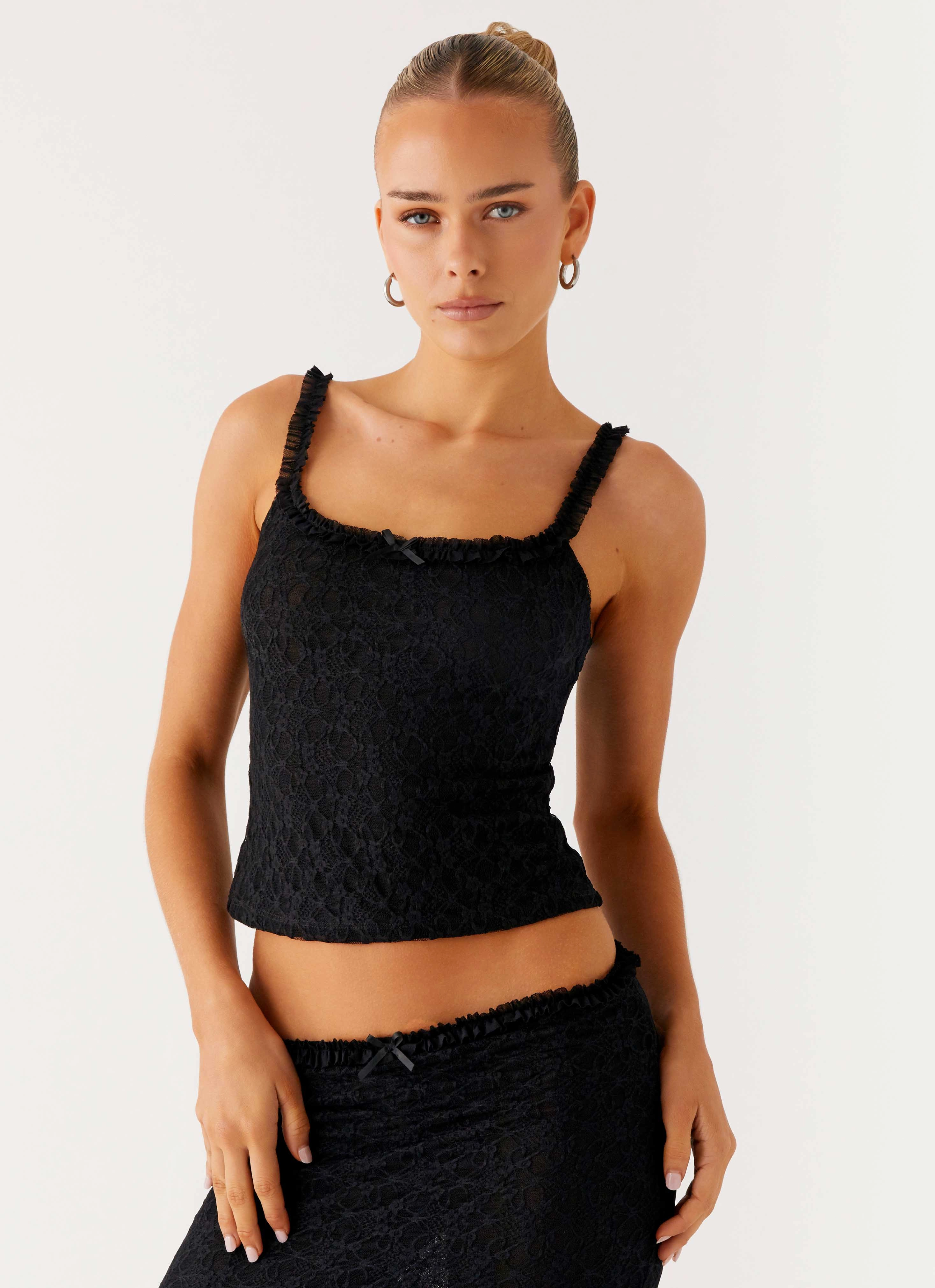 Winter Fashion Ophira Cami Top - Black