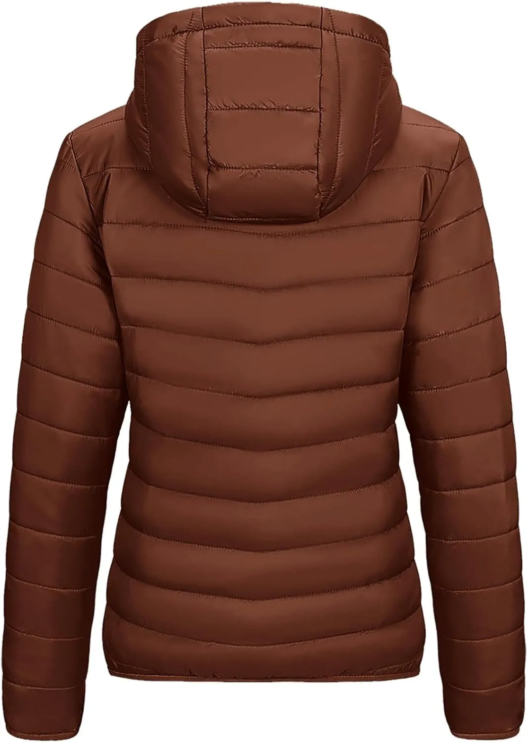 Oplxuo Womens Zip Up Puffer Jacket with Hood Lightweight Packable Quilted Down Coat Winter Padded Puffer Jackets Outerwear
