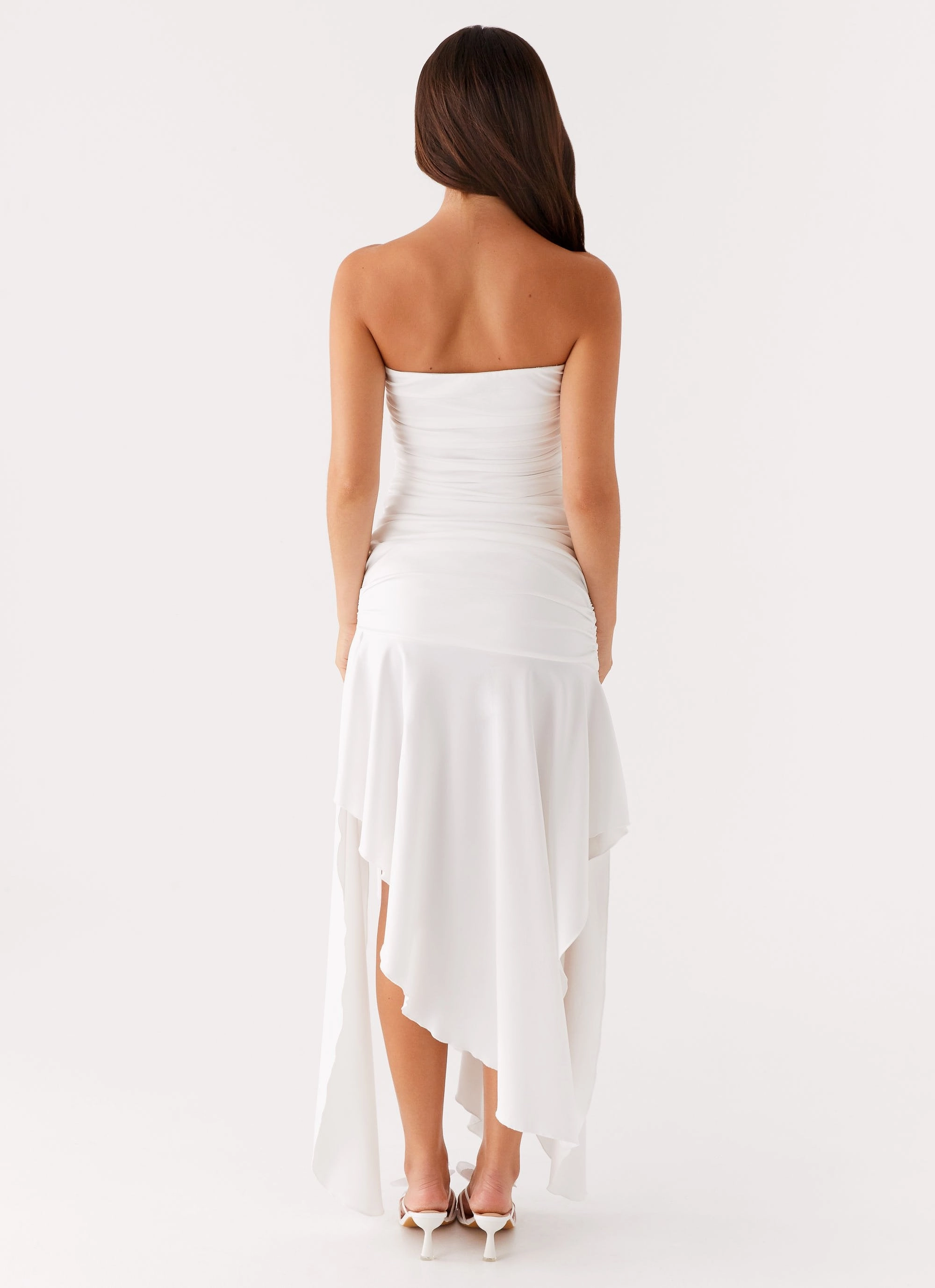 Ora Strapless Maxi Dress - White Timeless elegance