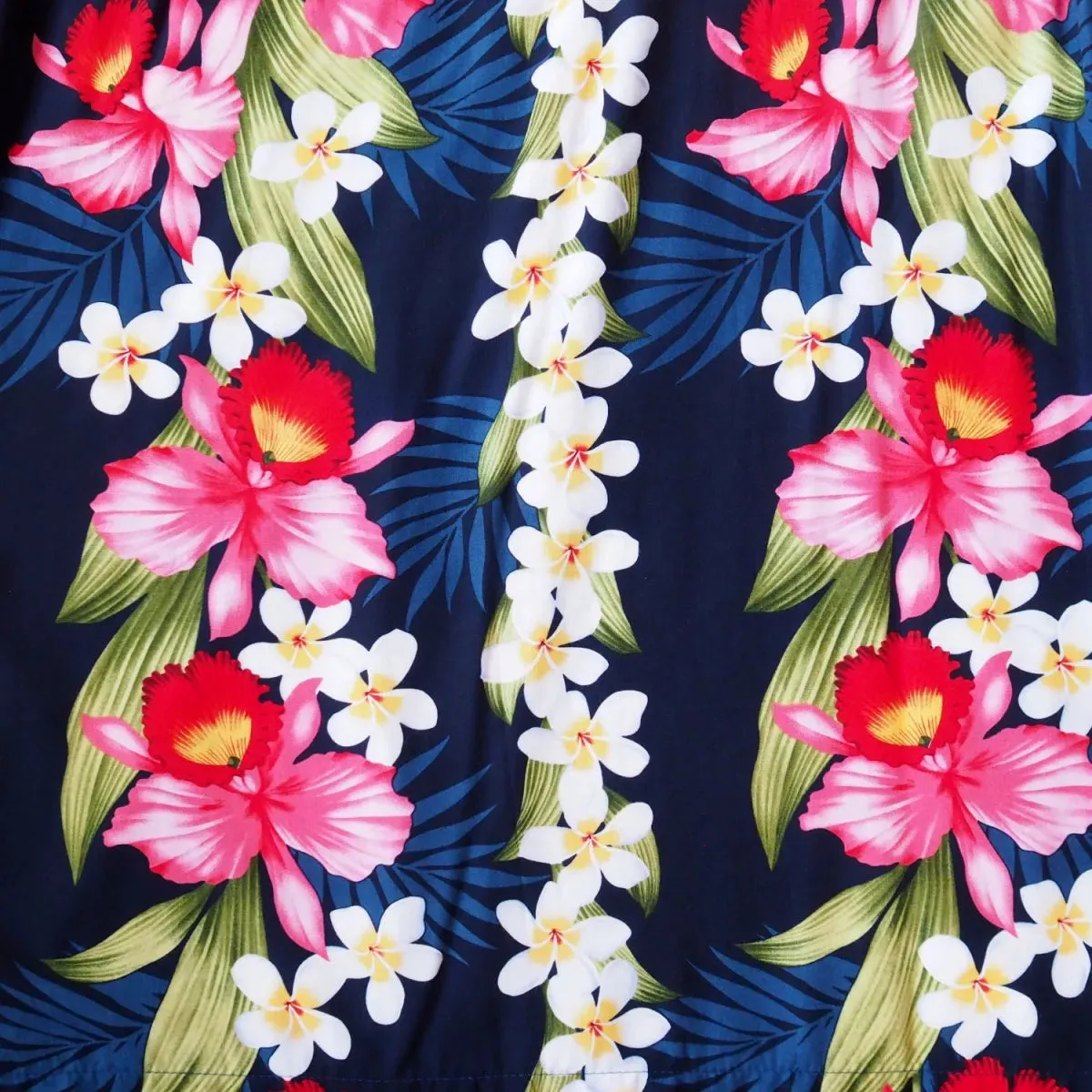 orchid play blue hawaiian boy shirt