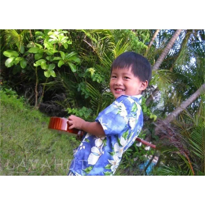 Orchid Purple Hawaiian Boy Shirt & Shorts Set