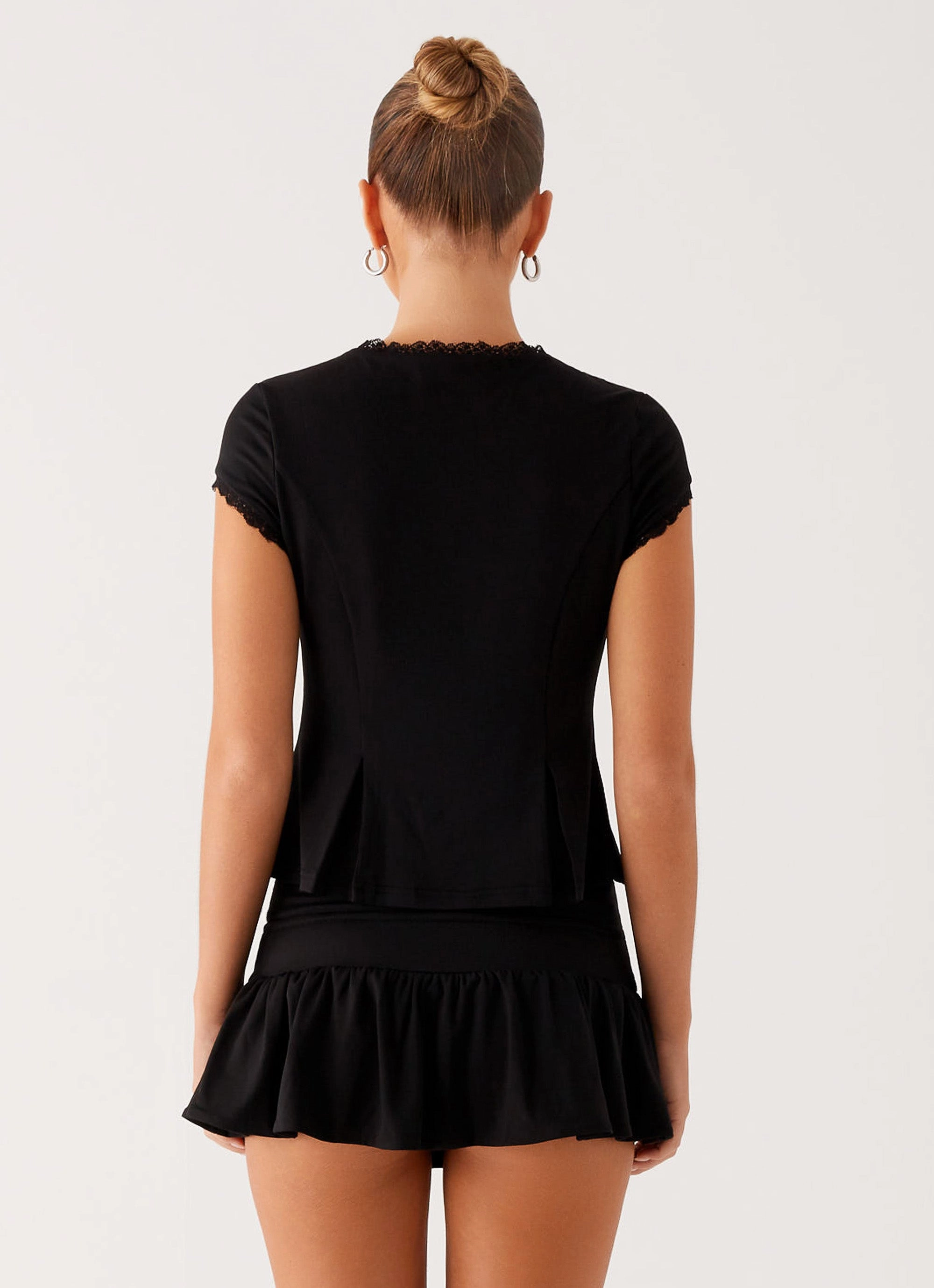 Landon Mini Skort - Black Lightweight Material