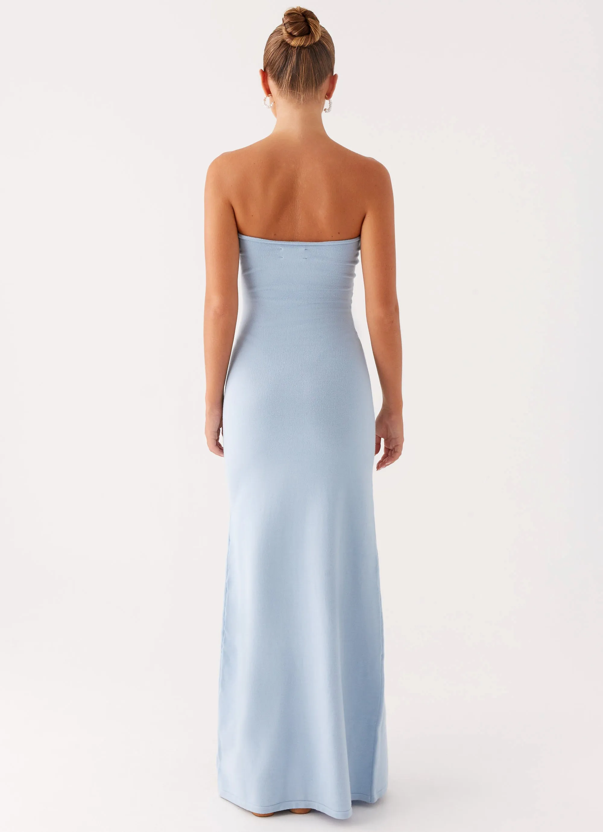 Young Edge Samson Knit Maxi Dress - Blue