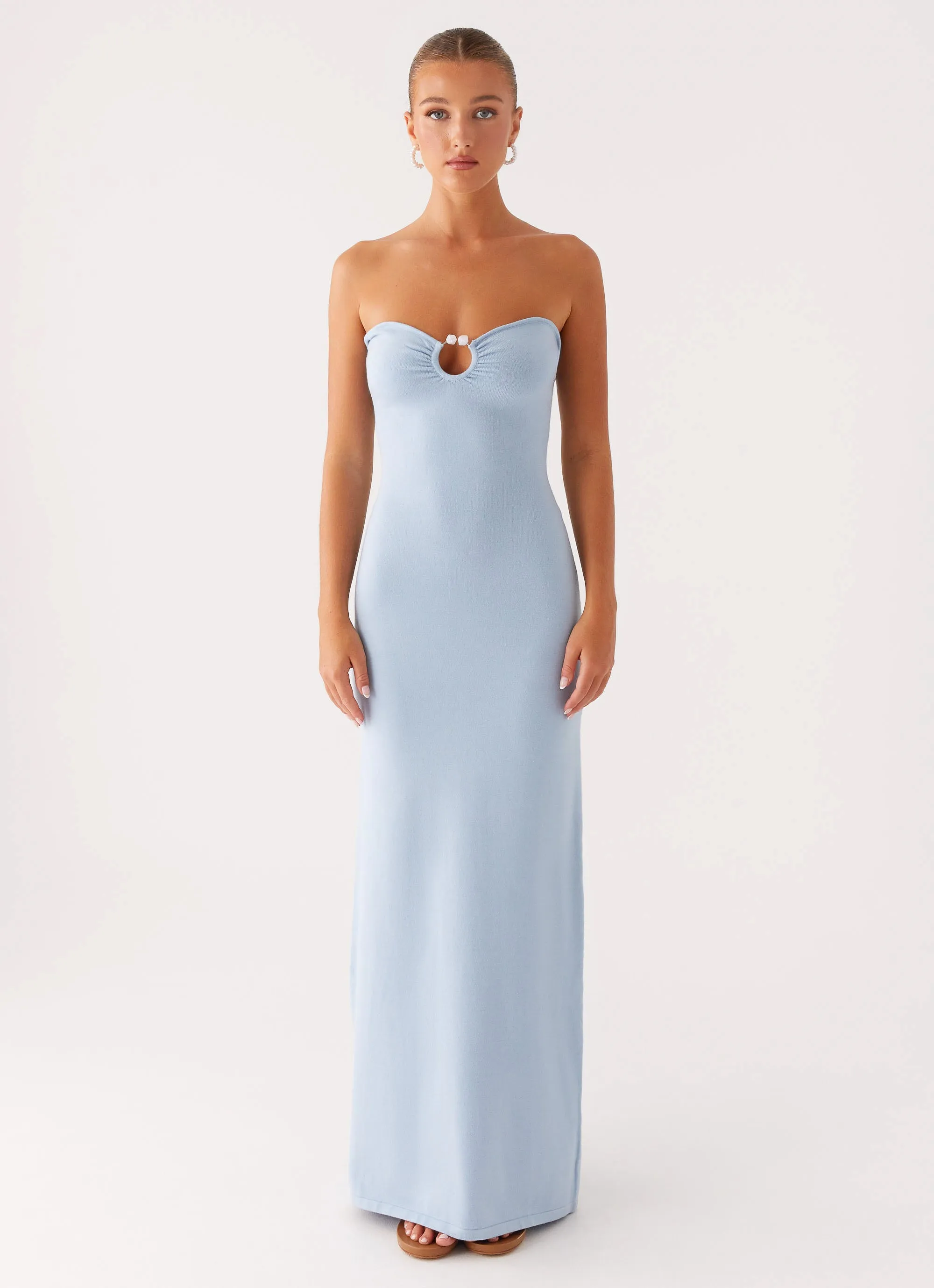 Samson Knit Maxi Dress - Blue Fresh Color