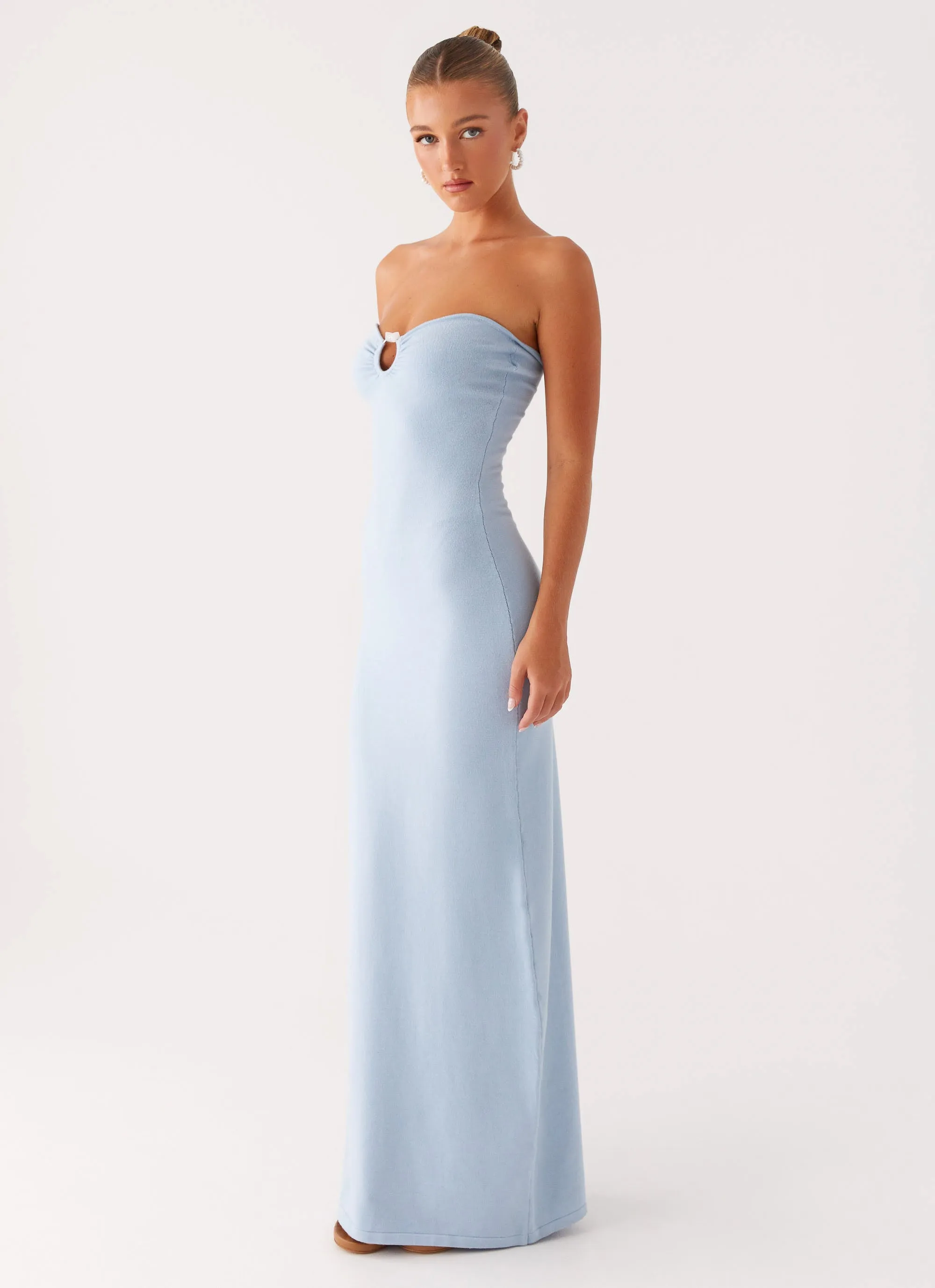 Samson Knit Maxi Dress - Blue Urban Look