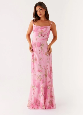 Soft Appeal Orlando Maxi Dress - Pink Floral Print