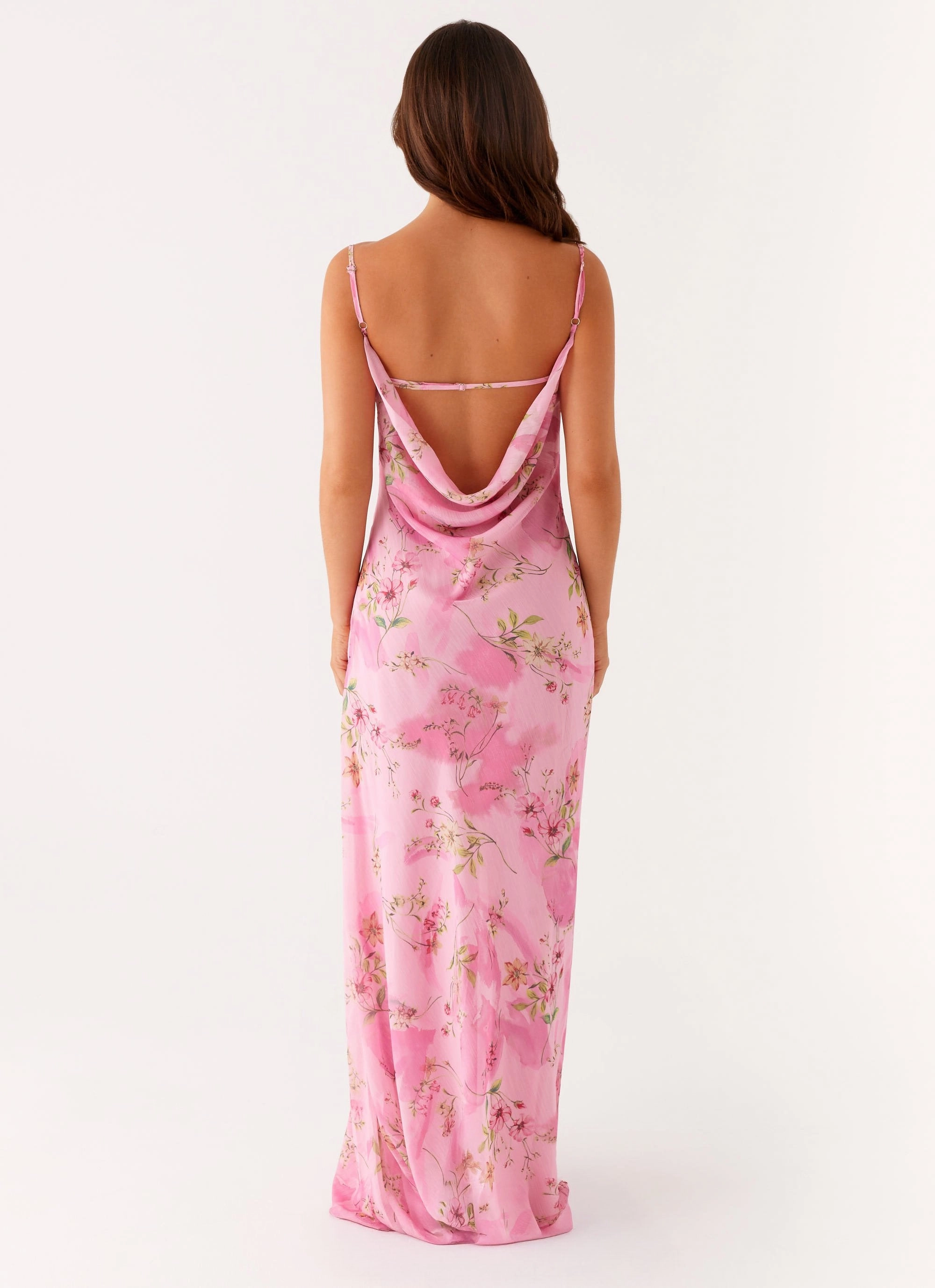 Gentle Motion Timeless Line Orlando Maxi Dress - Pink Floral Print