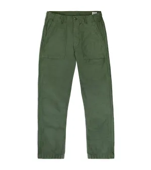 OrSlow Slim Fit Cotton Fatigue Pants: Green