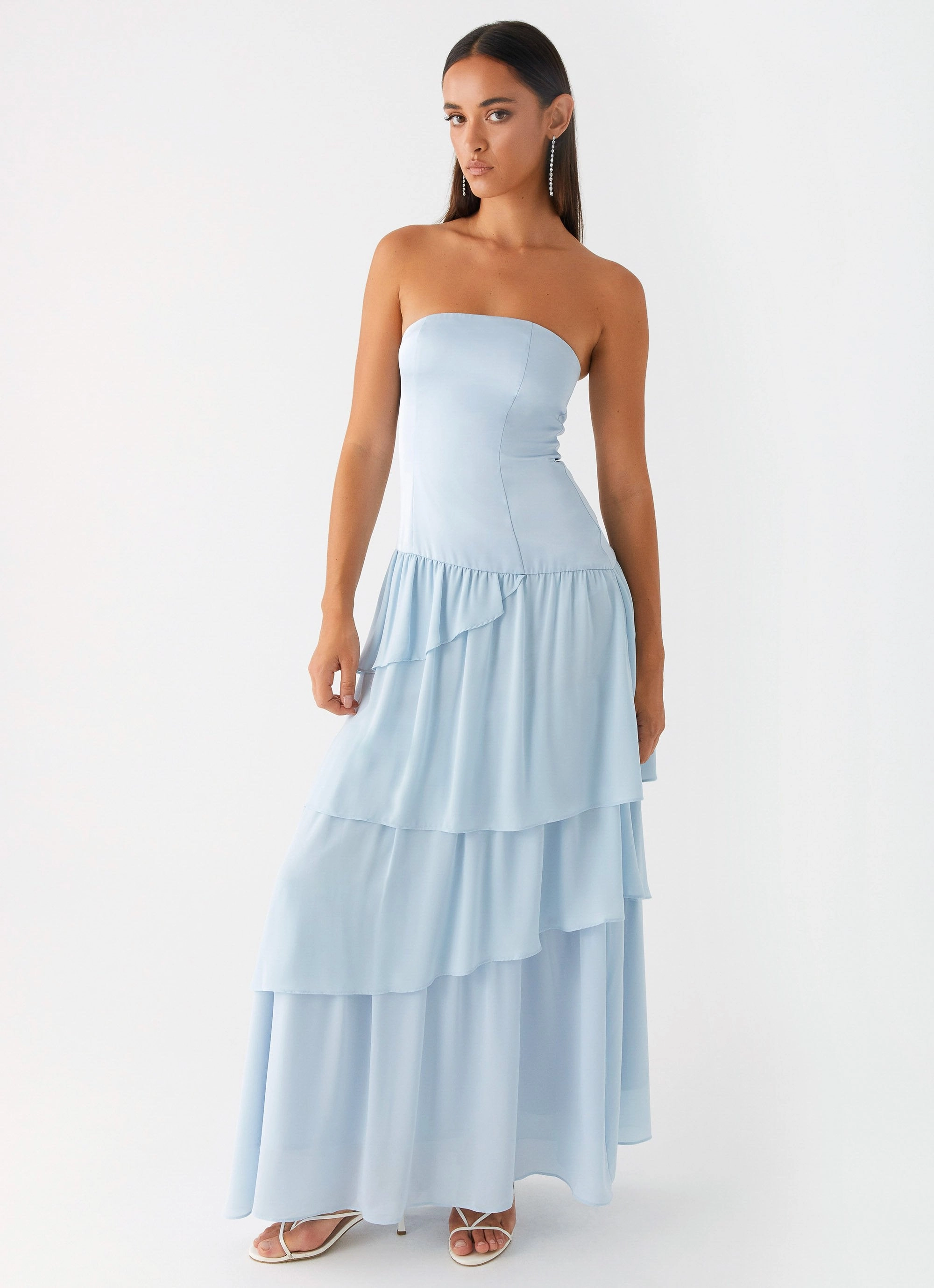 Our Story Maxi Dress - Pastel Blue Stylish Cut
