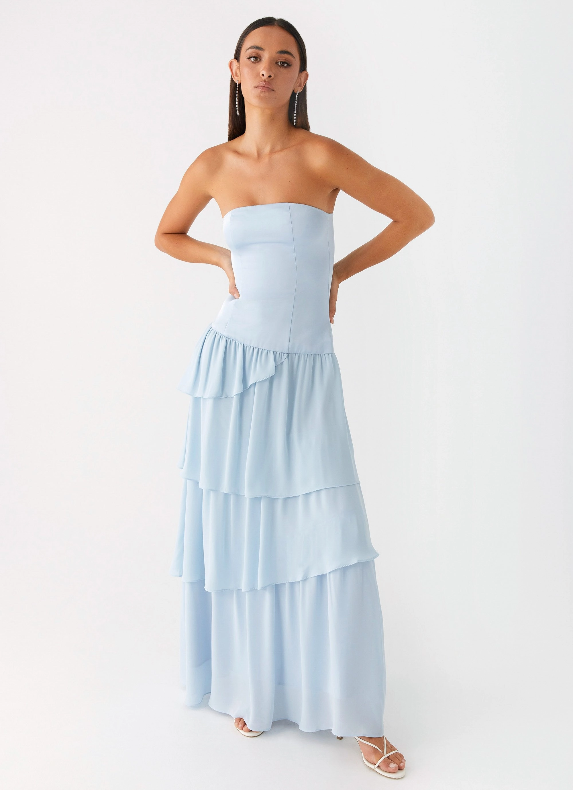 Peace Glow Our Story Maxi Dress - Pastel Blue