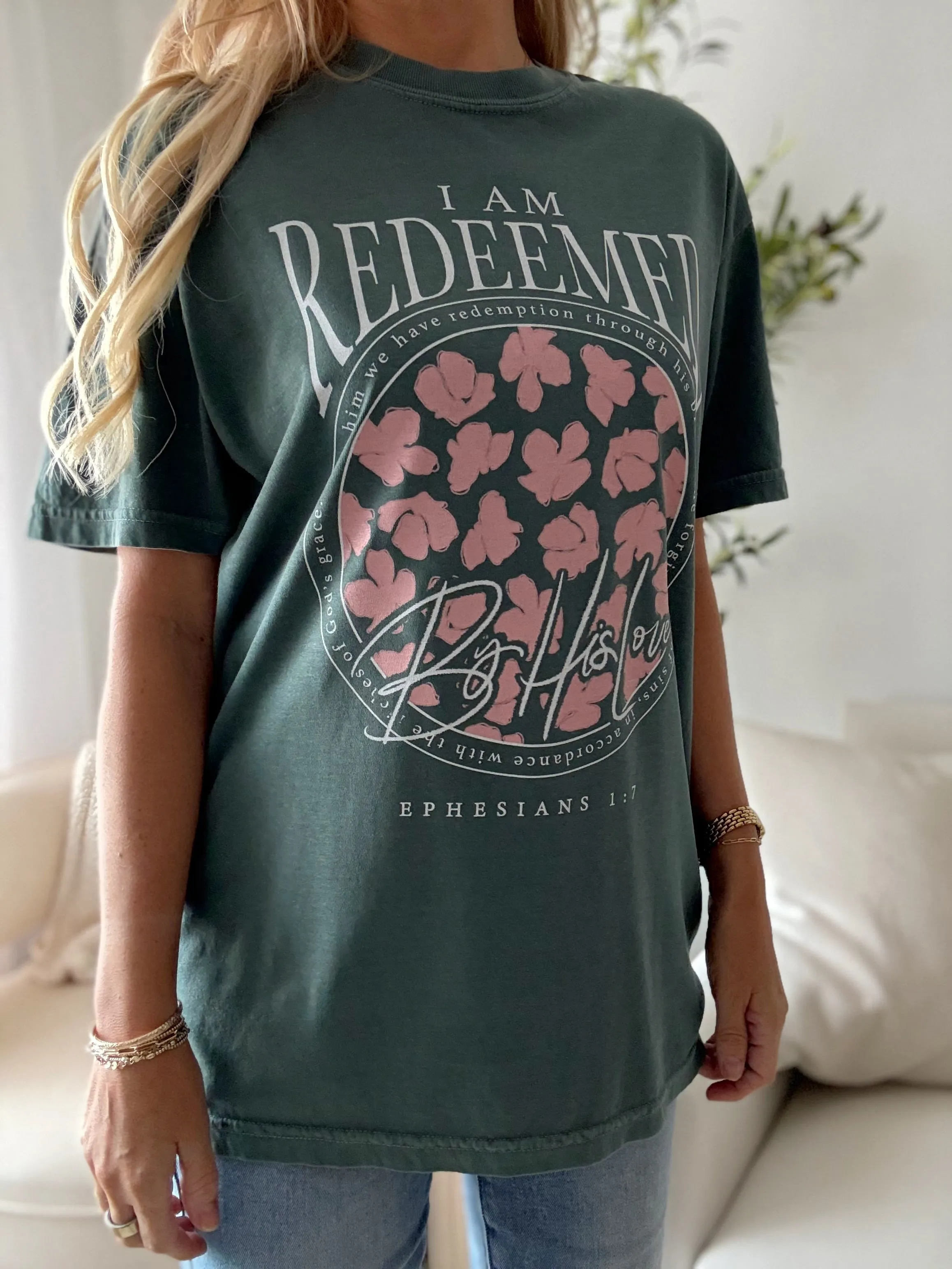 Friction Resistant Finish MoistureControl I Am Redeemed Tee