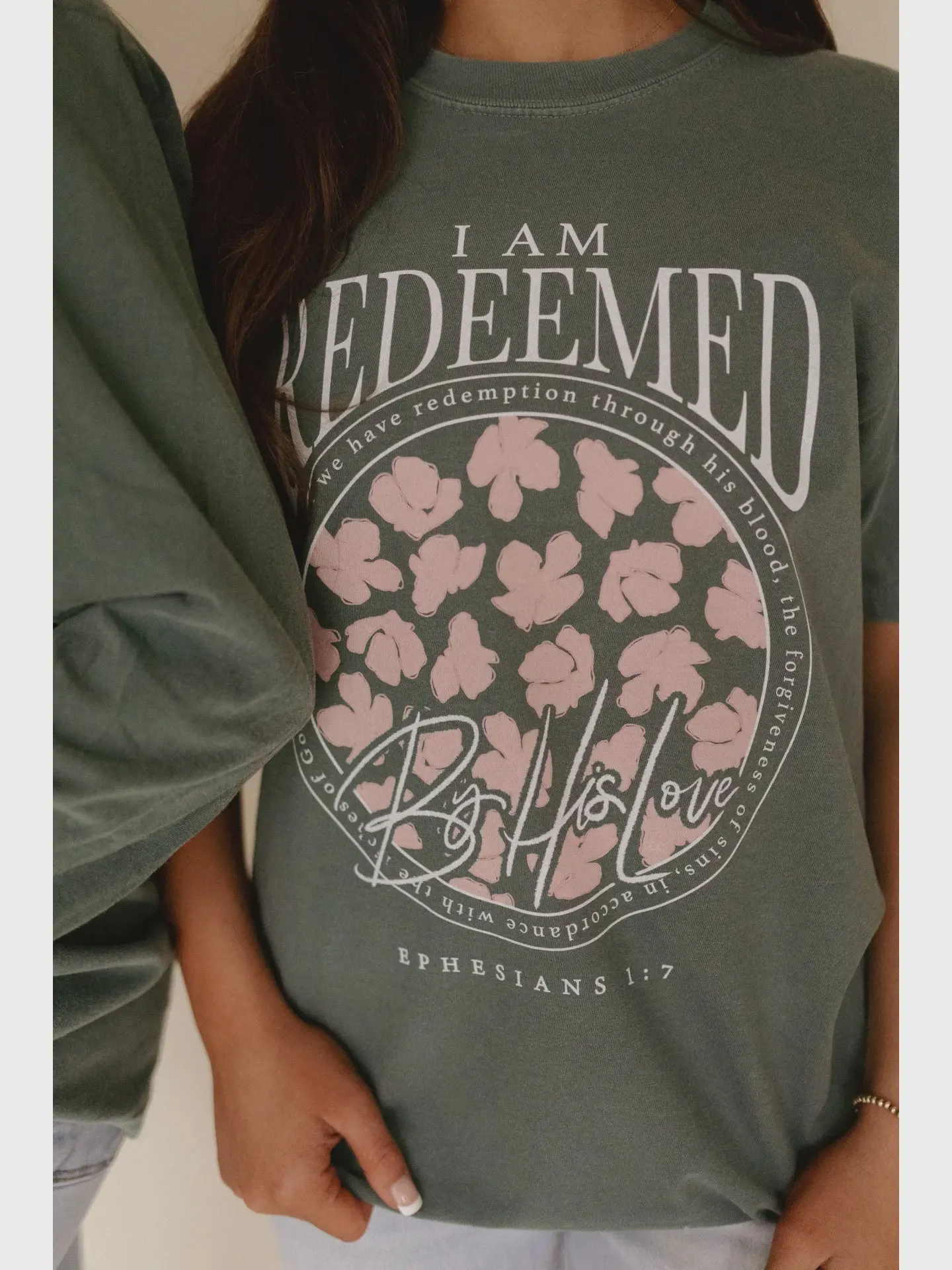 Slim Fit Design I Am Redeemed Tee