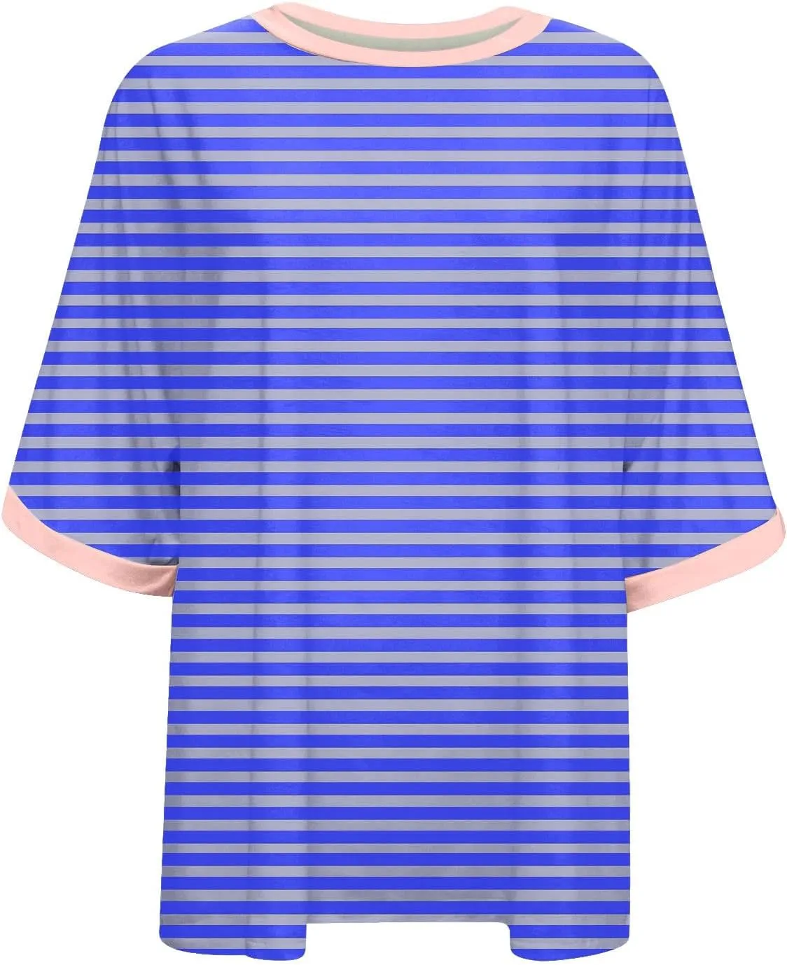 Oversized T Shirts for Women Short Sleeve Crewneck Summer Tops Casual Loose Striped Tee Shirts Trendy Clothes