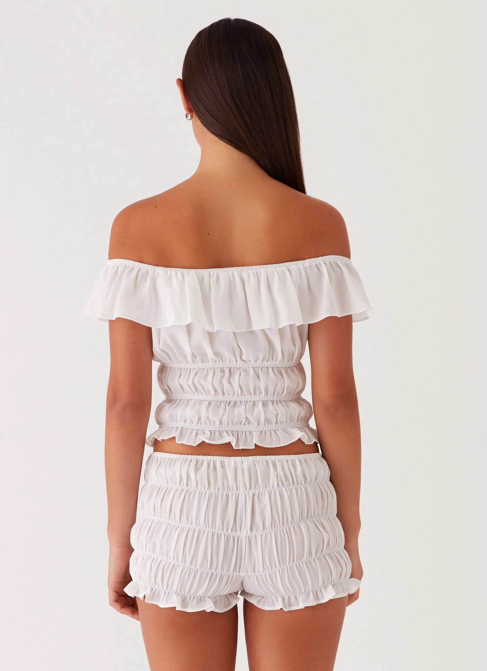 Girls Like Us Ruched Top - White LayeredDurability