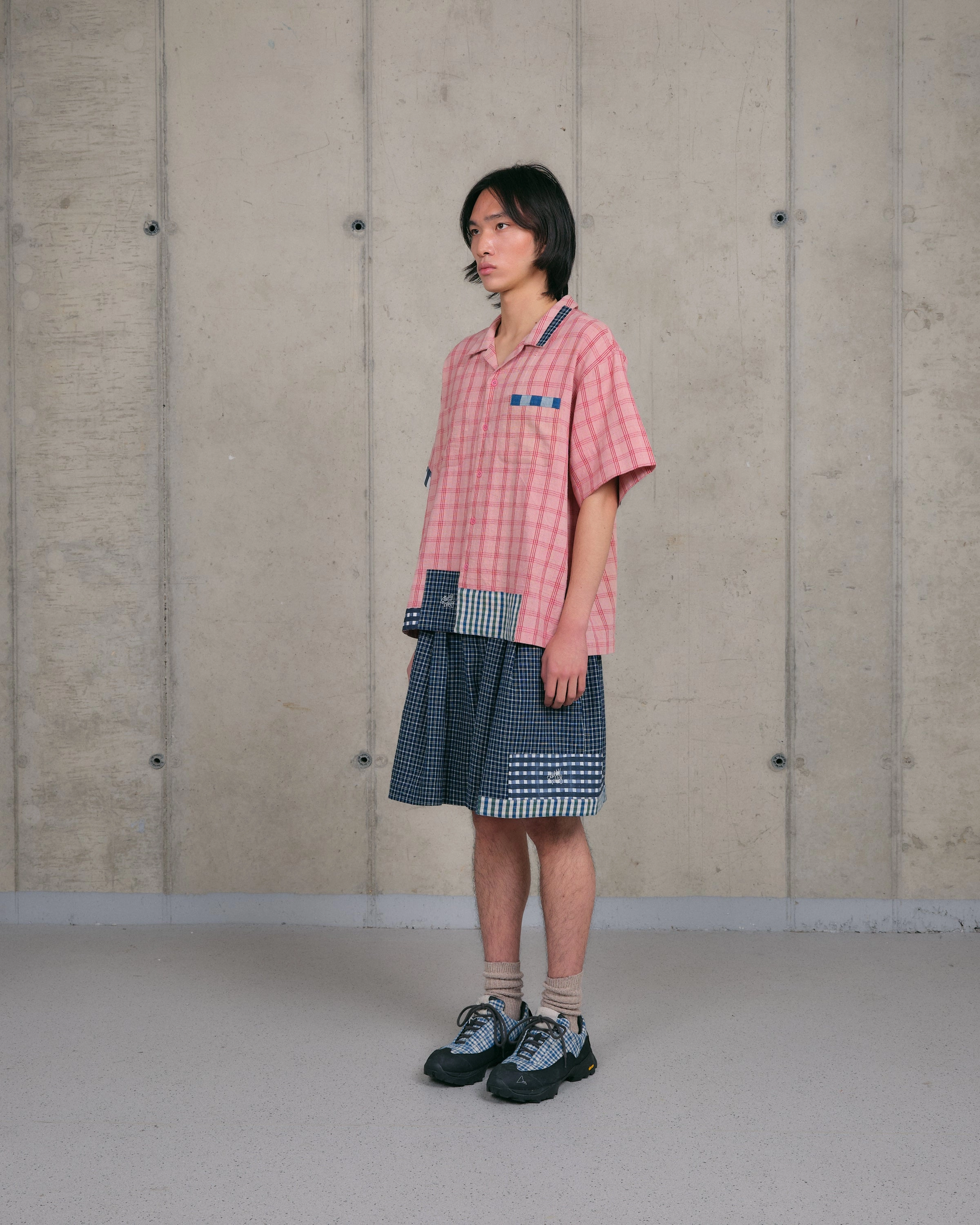 PA Shirt SS - Pink Picnic Handloom Smart Waistband Fit