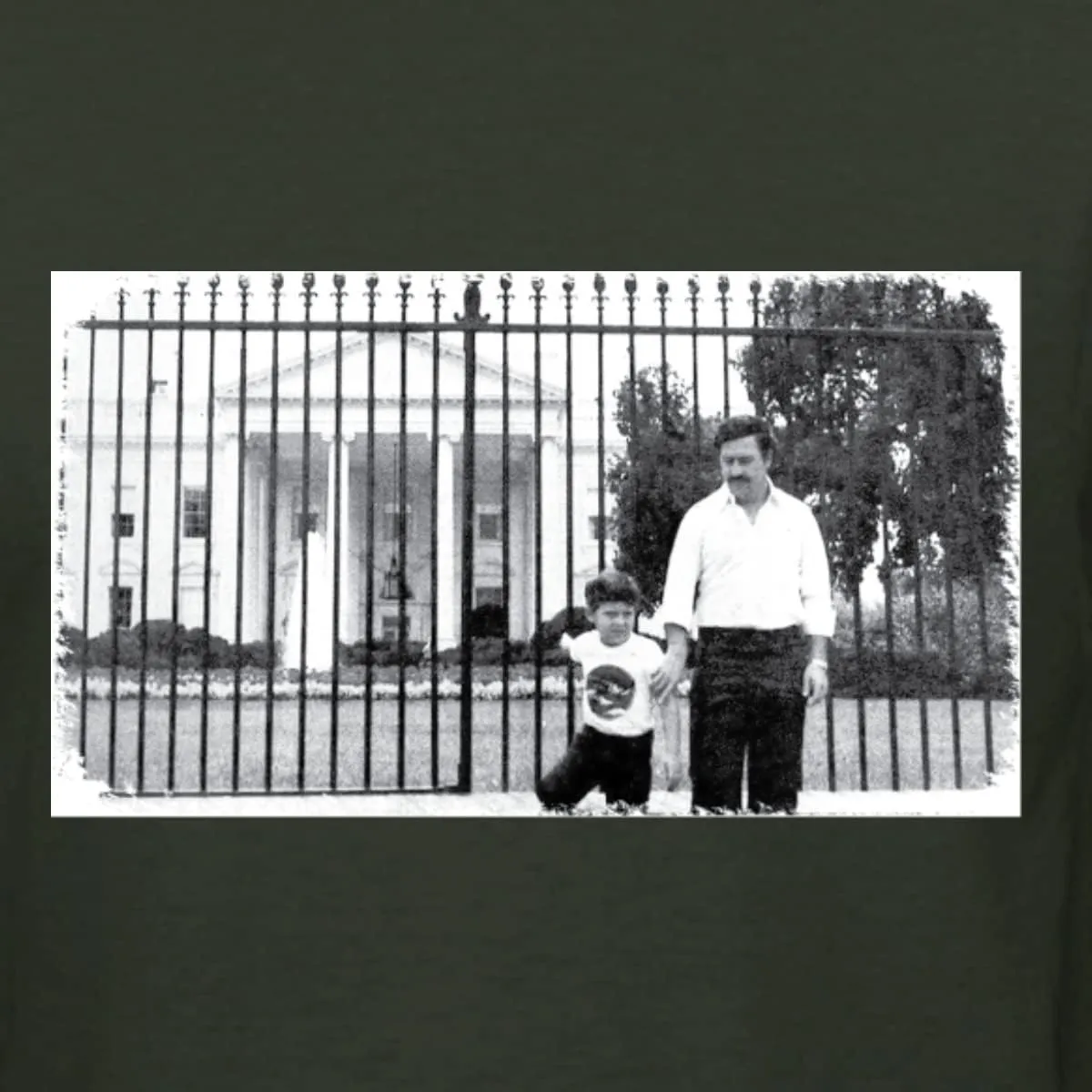 Pablo Escobar Medellin Cartel Cocaine Cowboys White House Picture Pop Culture Unisex Crewneck Graphic Sweatshirt