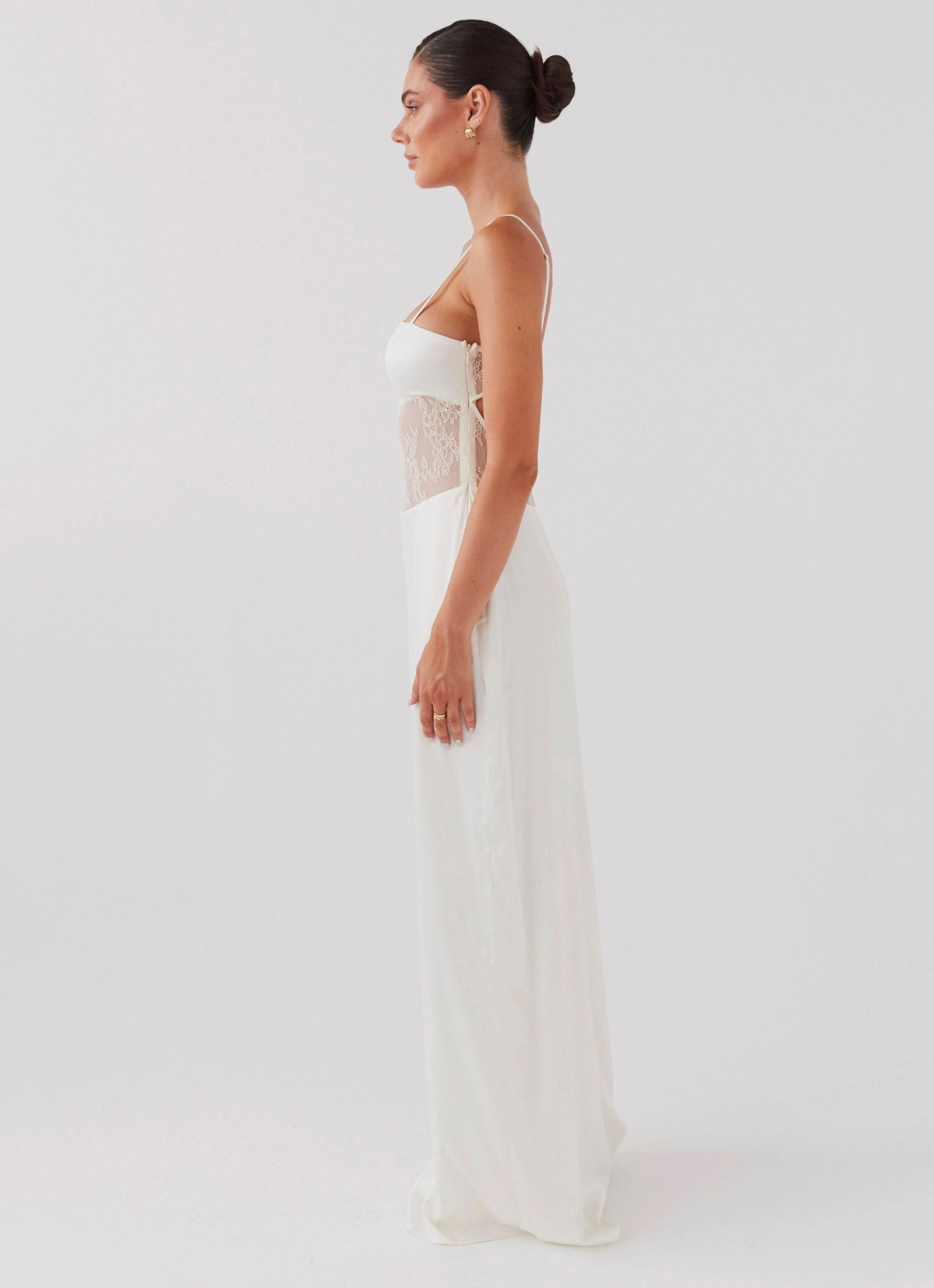 Sharp Profile Palais Royale Lace Maxi Dress - Antique