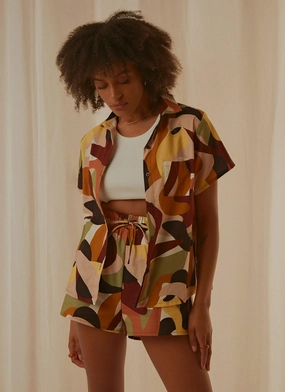 Paloma Shirt - Tropicola High Collar Protection Design