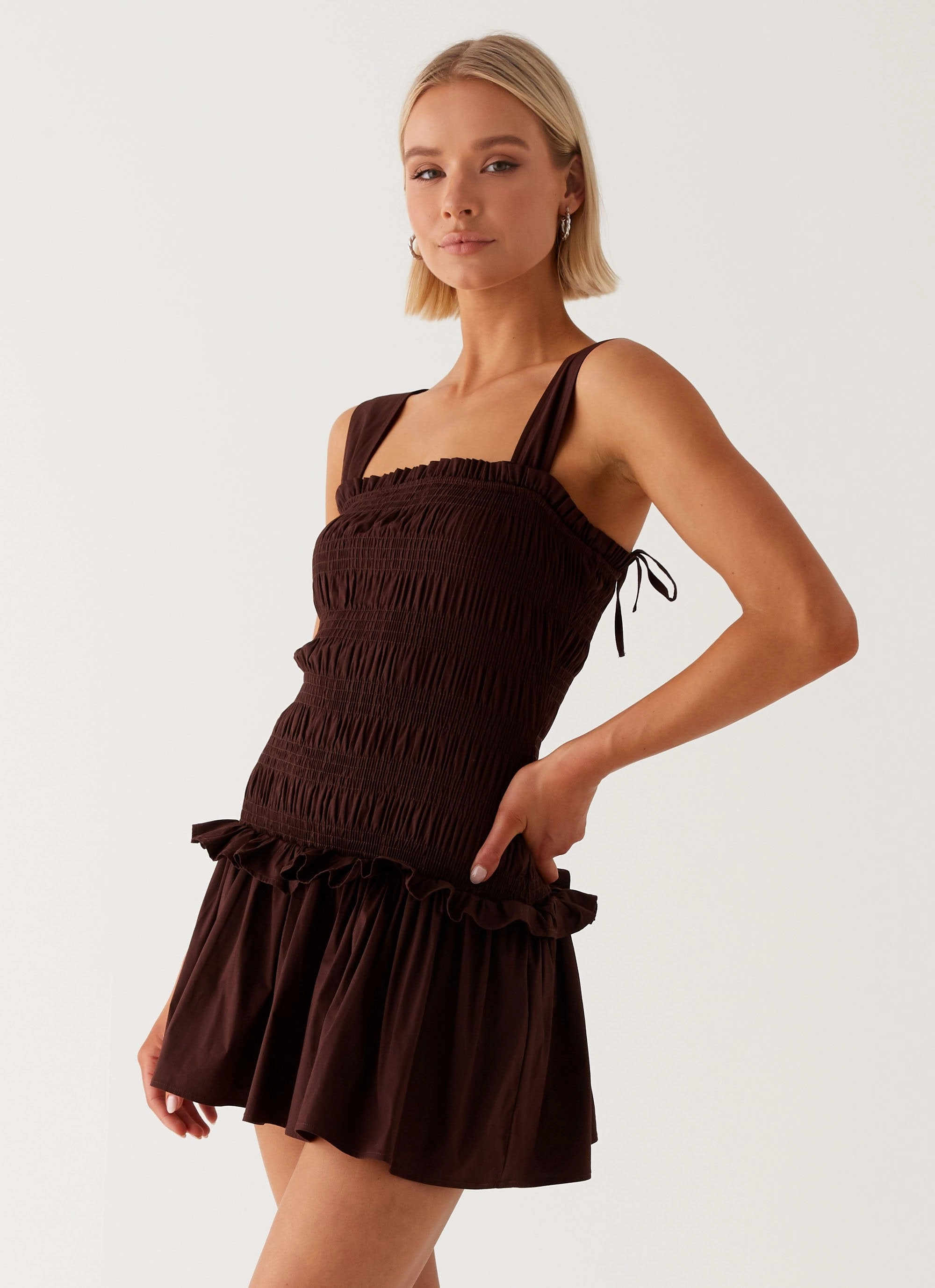 Gentle Fit Tenielle Mini Dress - Brown