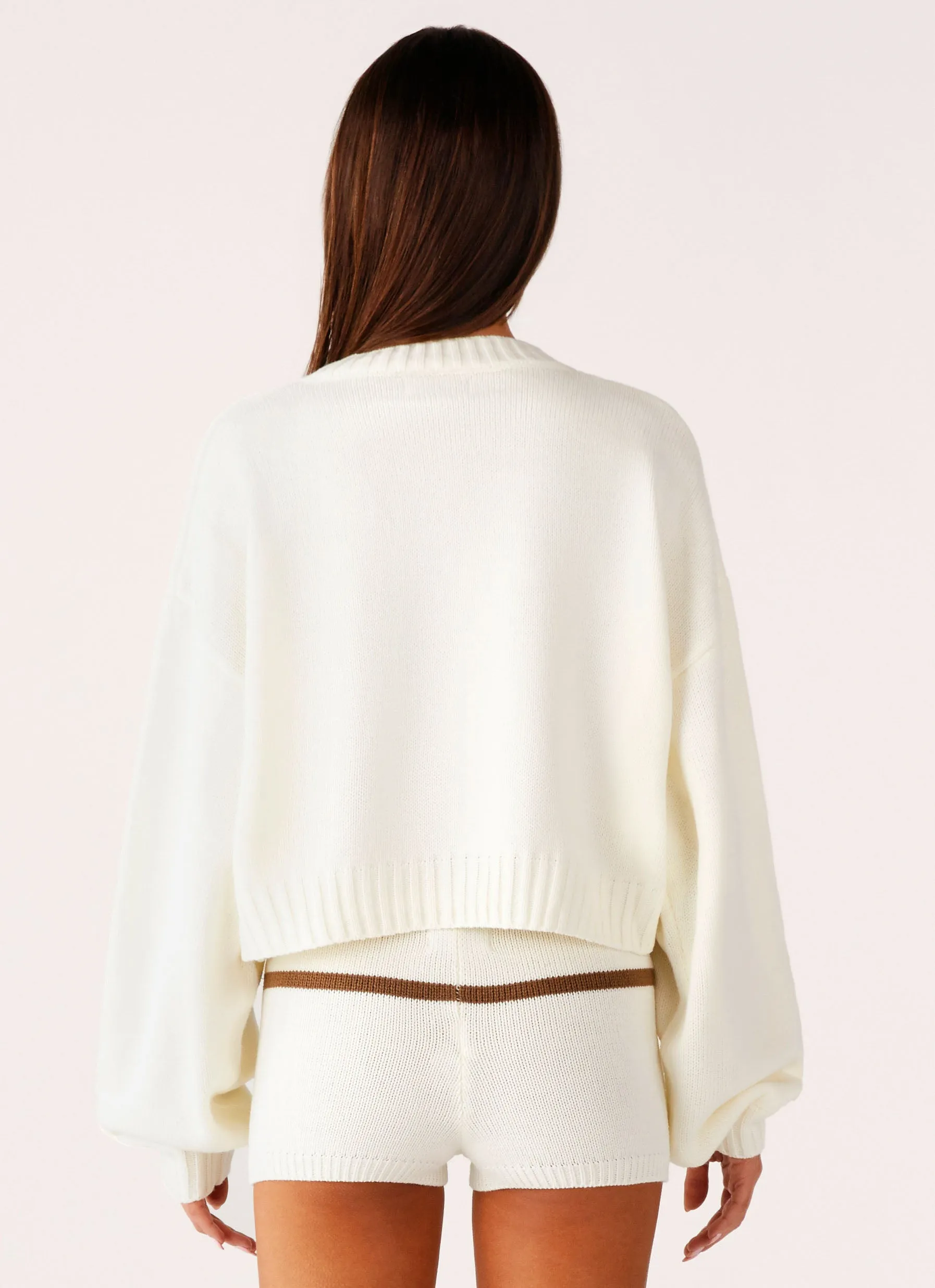 Paolo Knit Sweater - Off White Flexible Waistband