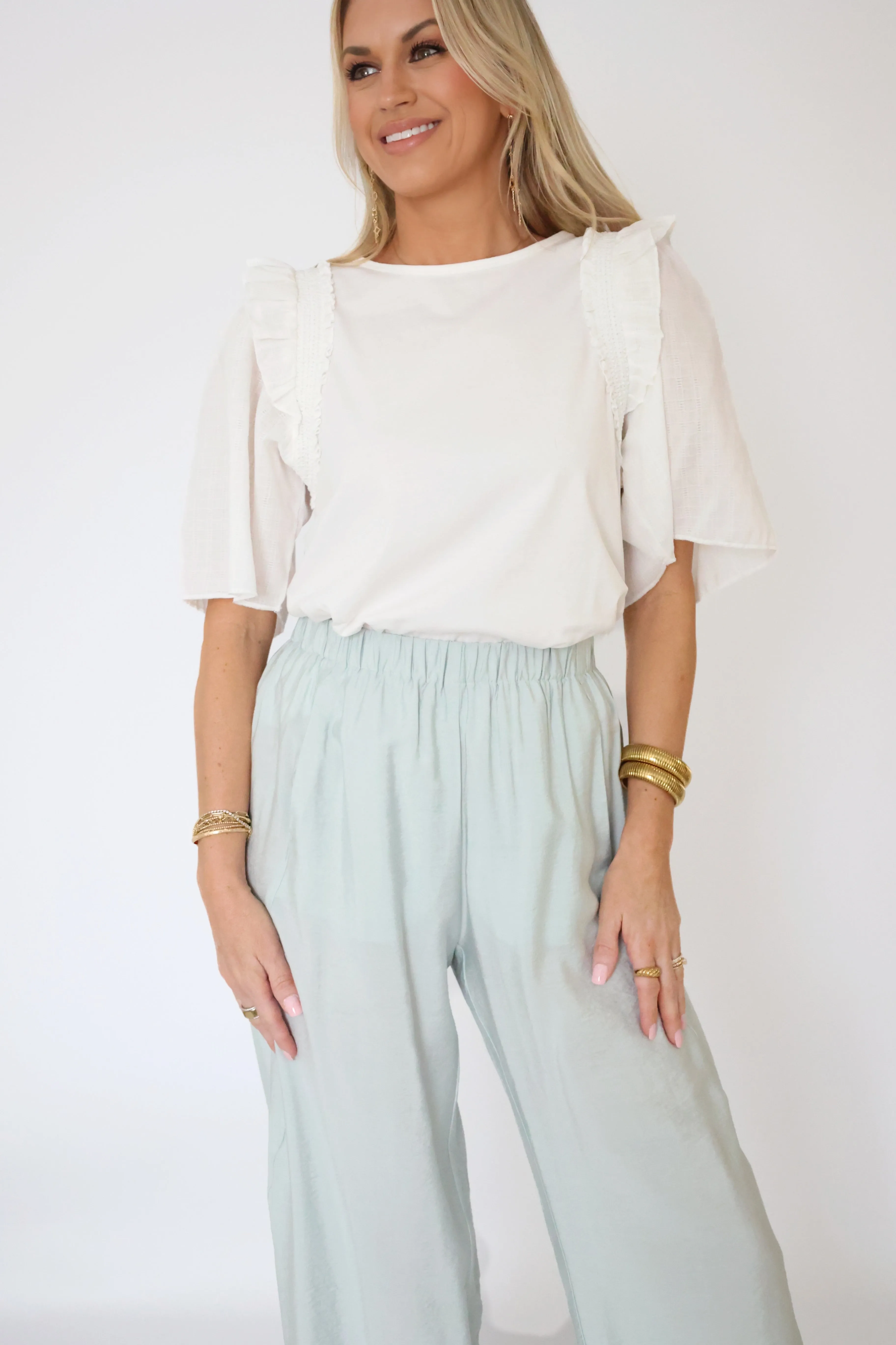 Stretchable Fit WaterRepellent Paris Lounge Pant - Aquamarine (FINAL SALE)