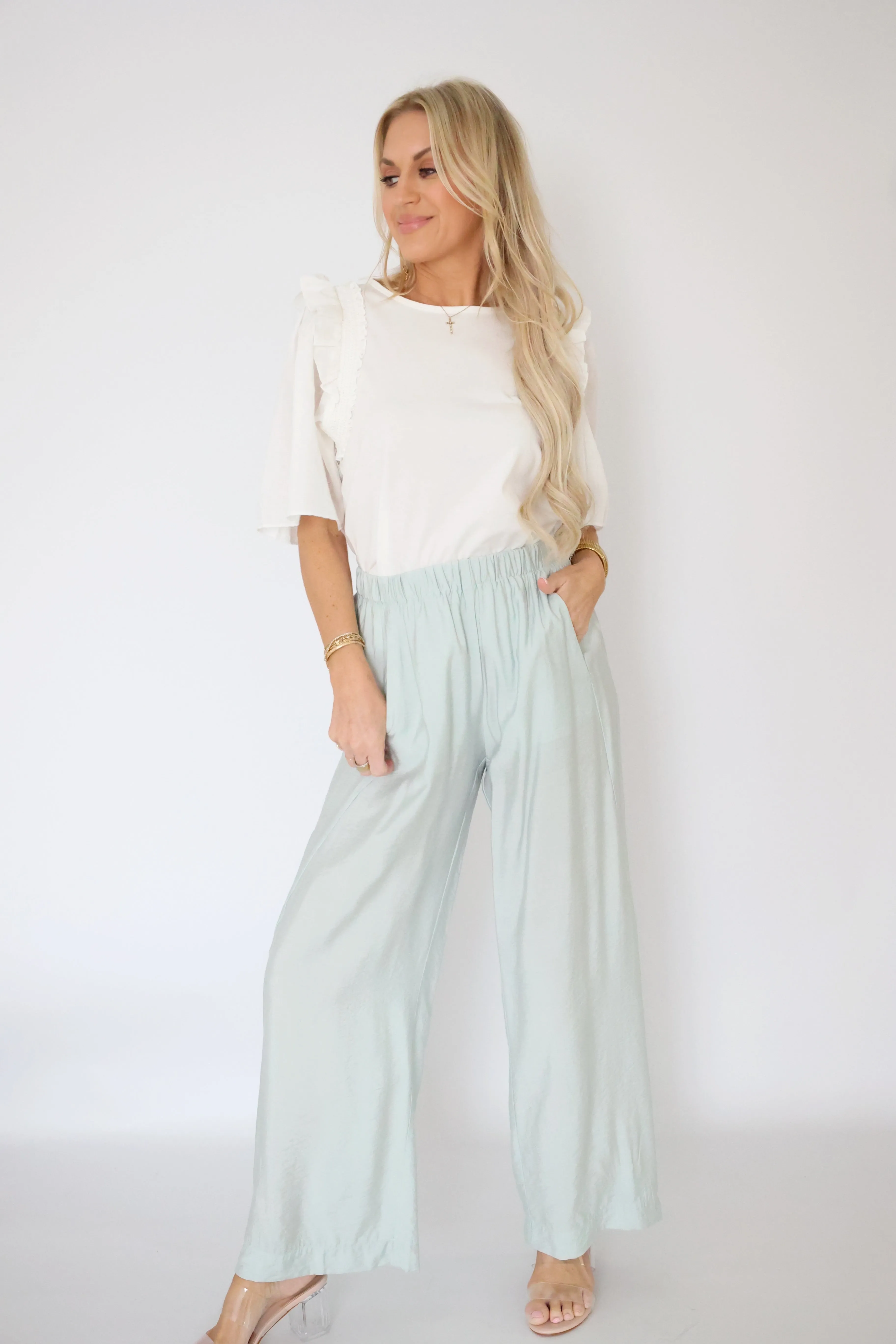 Sweat Wicking Liner Paris Lounge Pant - Aquamarine (FINAL SALE)