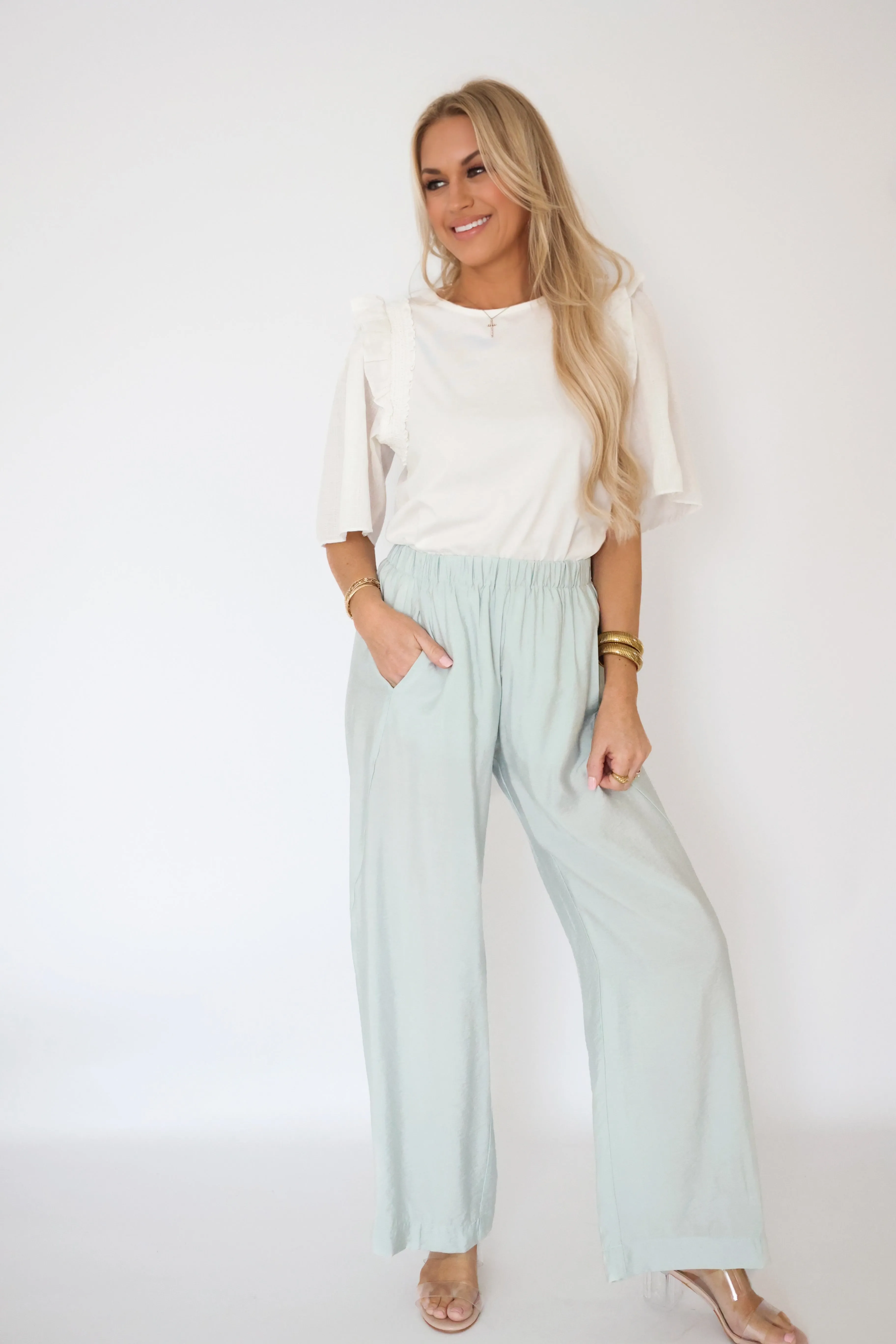 Outdoor Fit Paris Lounge Pant - Aquamarine (FINAL SALE)