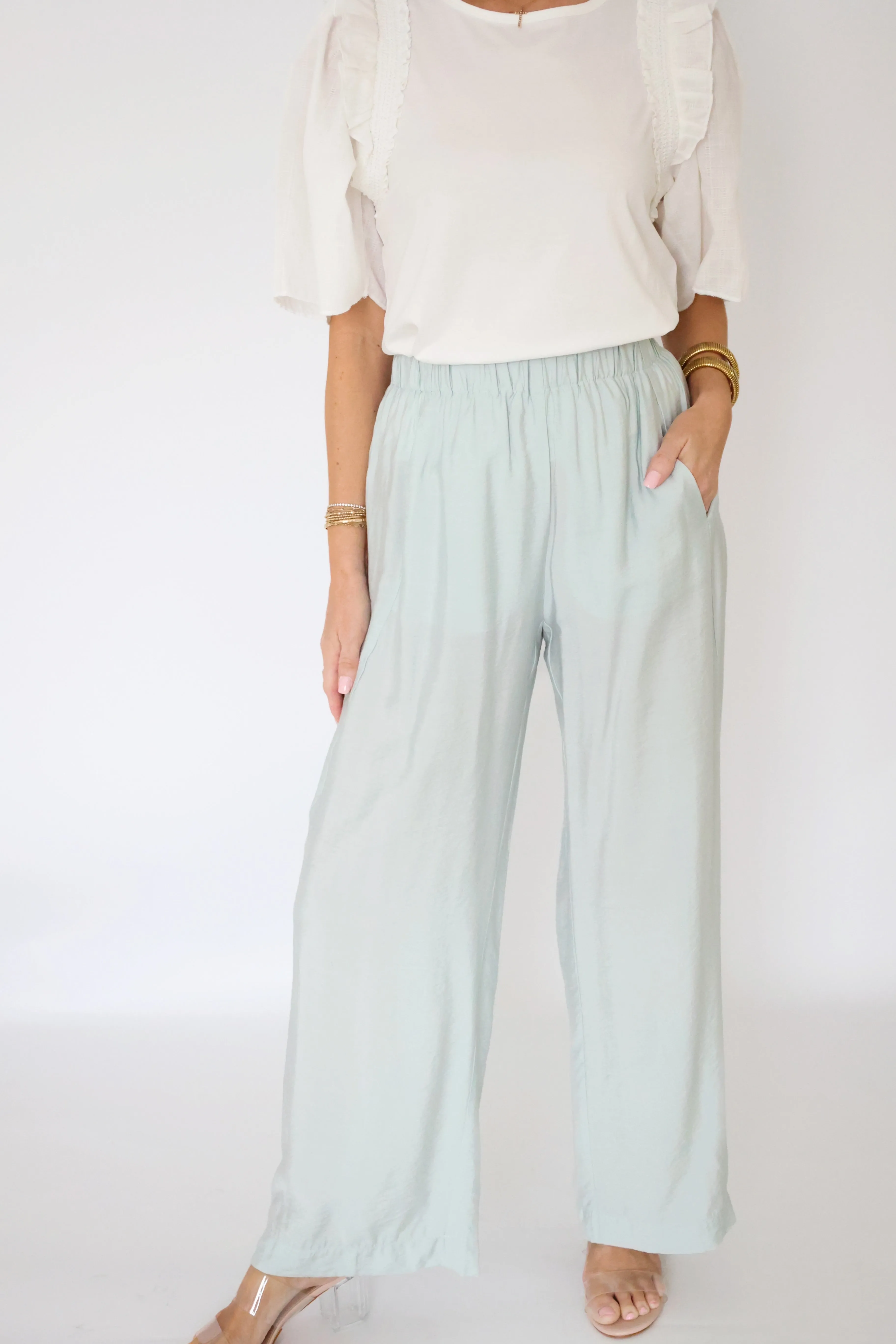 Body Aligned Daily Style Paris Lounge Pant - Aquamarine (FINAL SALE)
