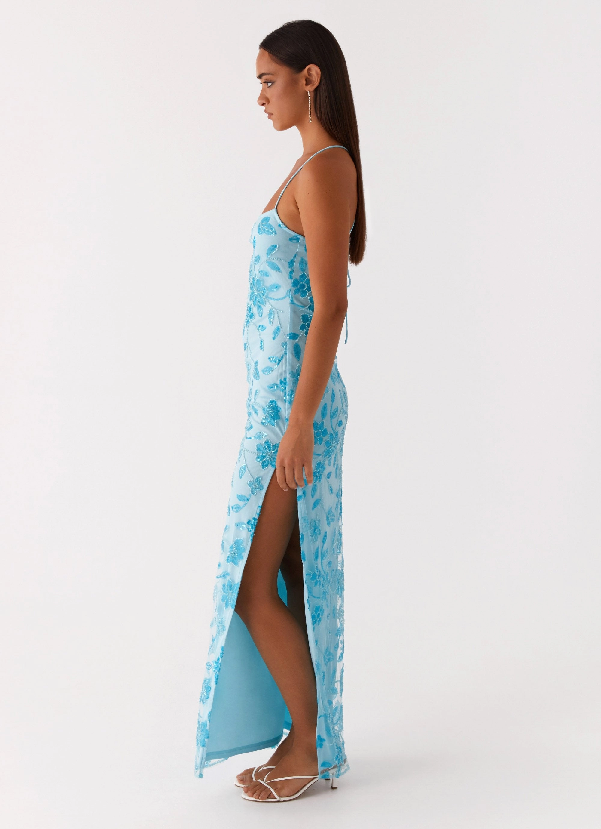 Bright Lights Beaded Maxi Dress - Blue Everyday-Comfort
