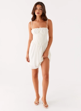 Harmony Mini Dress - Ivory Fashion Fit