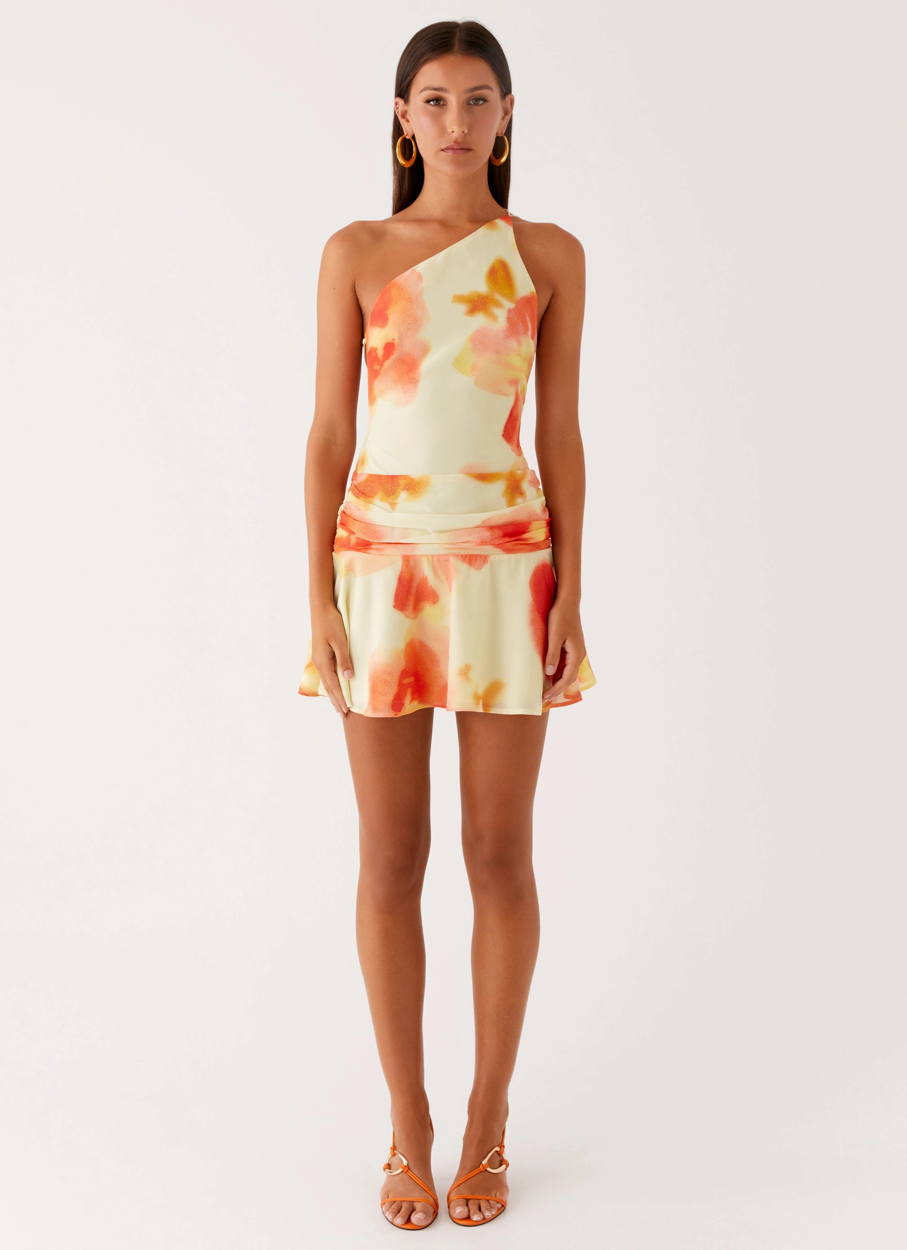 Meah Backless Mini Dress - Mimosa Blossom Minimalist Waistband Layering Fit
