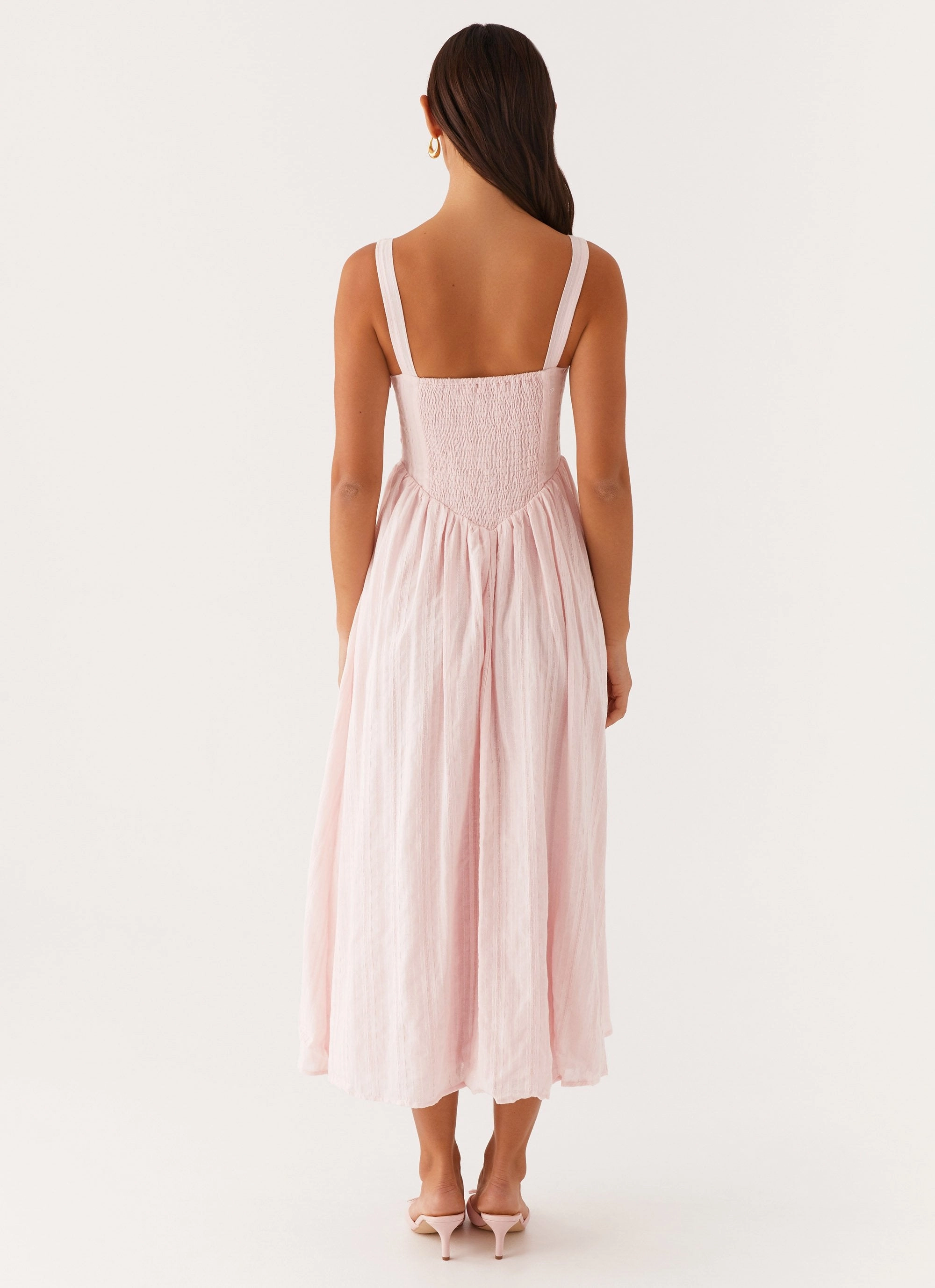 Pascuelle Midi Dress - Pink Vibrant Tone