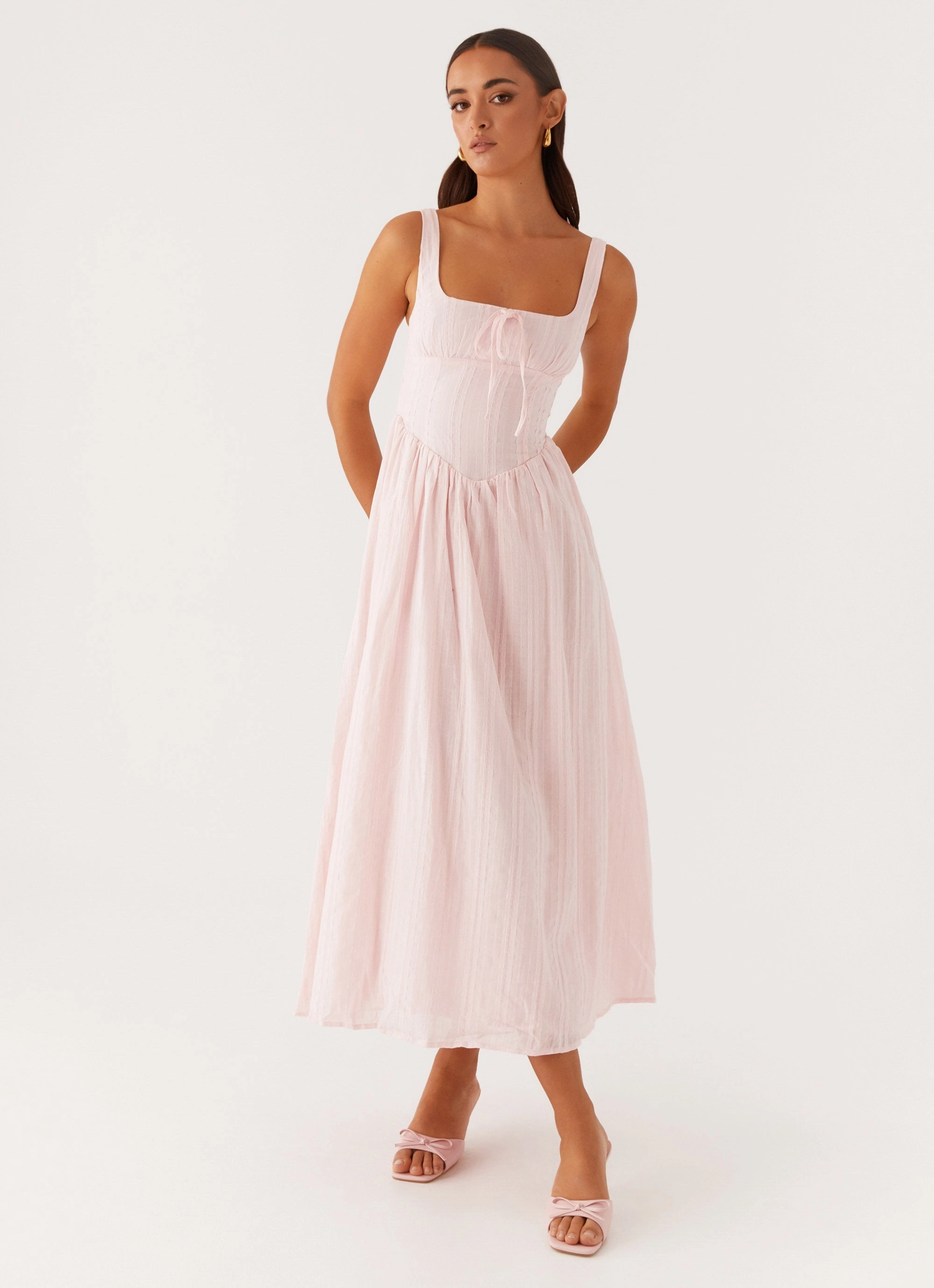 Pascuelle Midi Dress - Pink Classic Vibe
