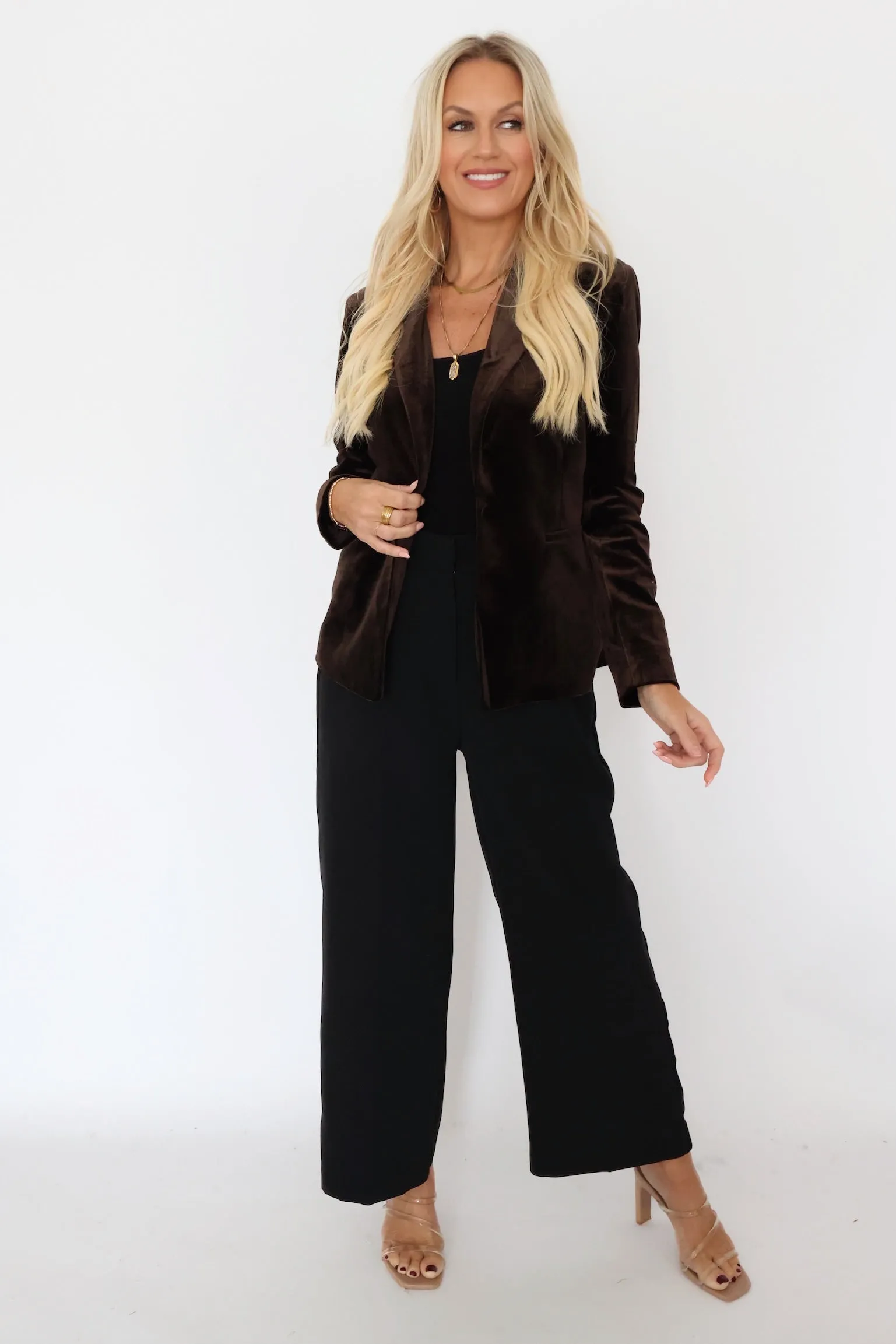 Pass The Glass Blazer- Chocolate (FINAL SALE) Street Style