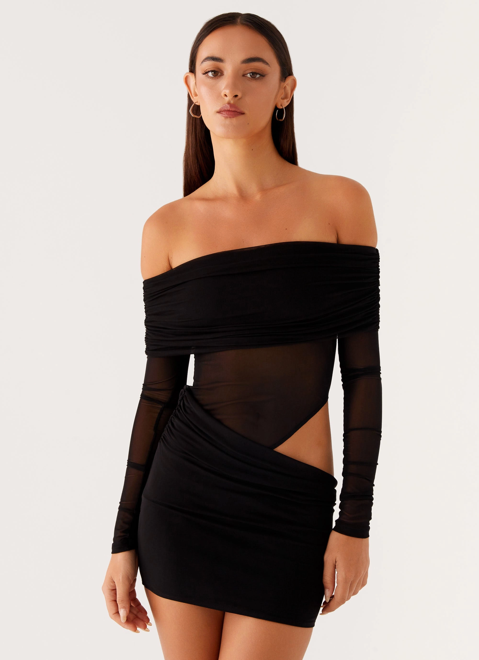 No Doubt Mini Dress - Black Travel piece Seamless-Look