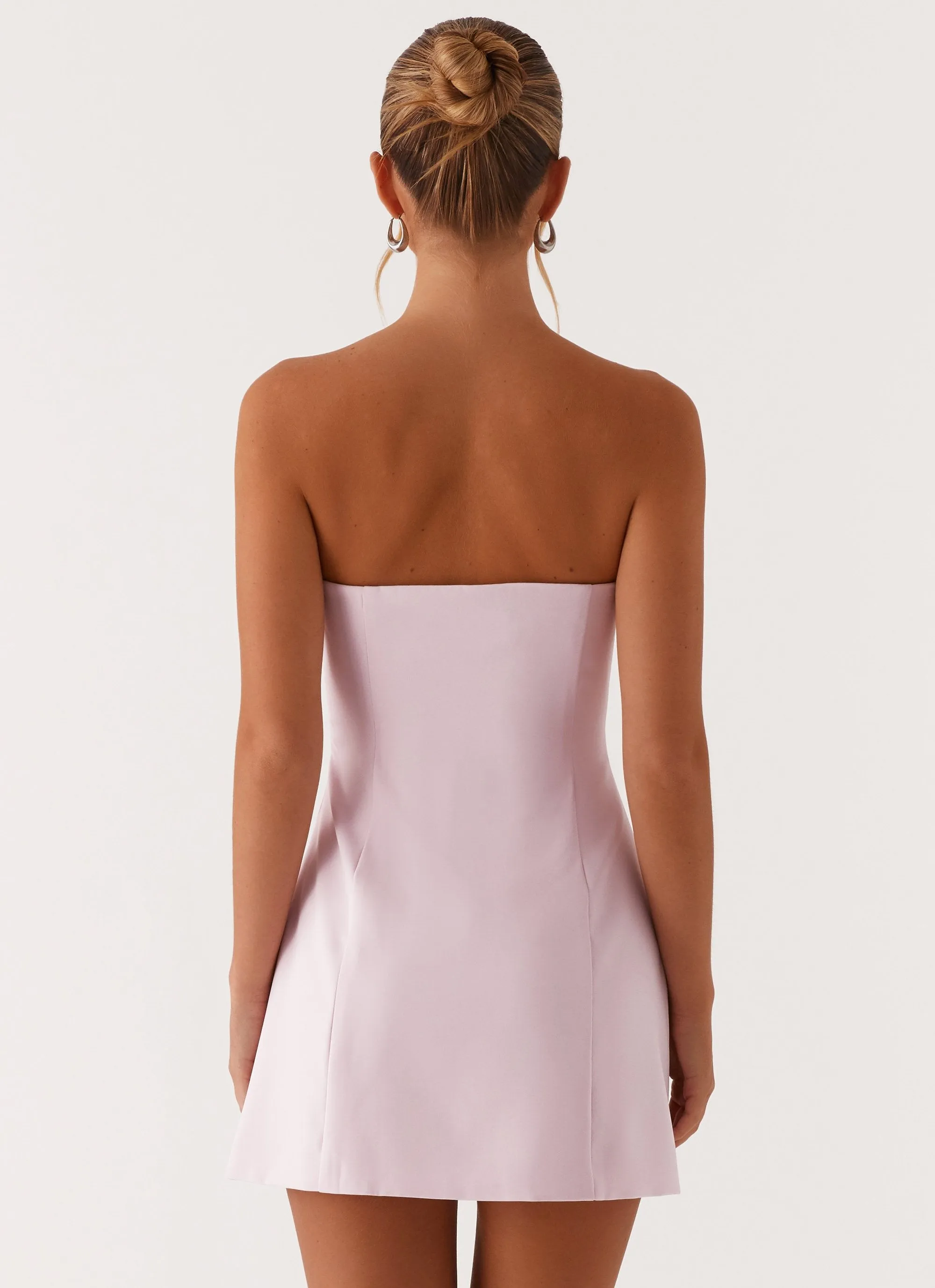 Patsie Strapless Mini Dress - Pink Belted-Style skin friendly