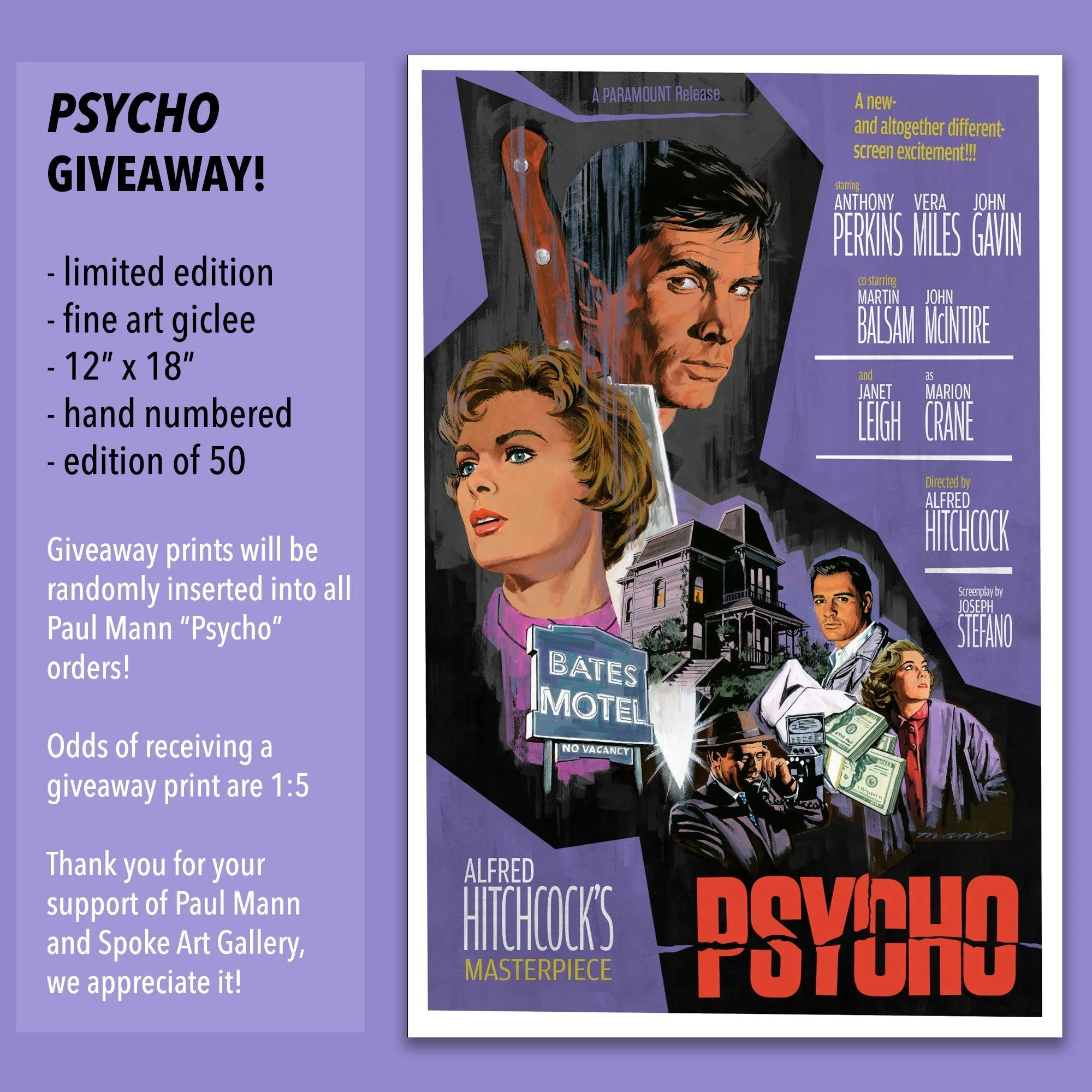 Paul Mann - "Psycho" print