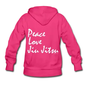 Peace Love Jiu Jitsu Women's Hoodie (Back Print)