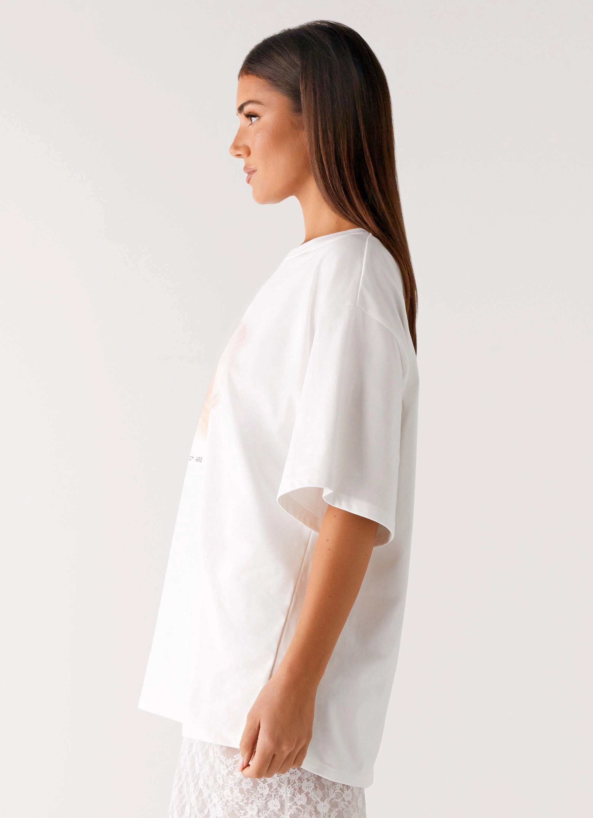 Pearl Oversized Tee - White Lightweight Style