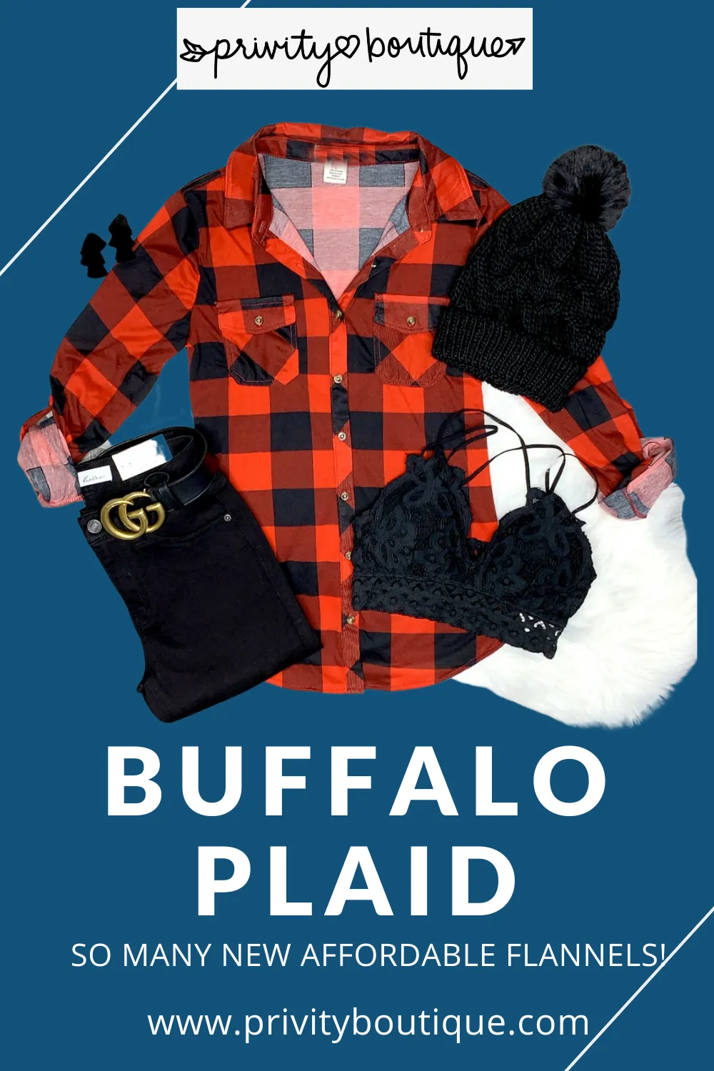 Penny Plaid Flannel Top - Buffalo Red