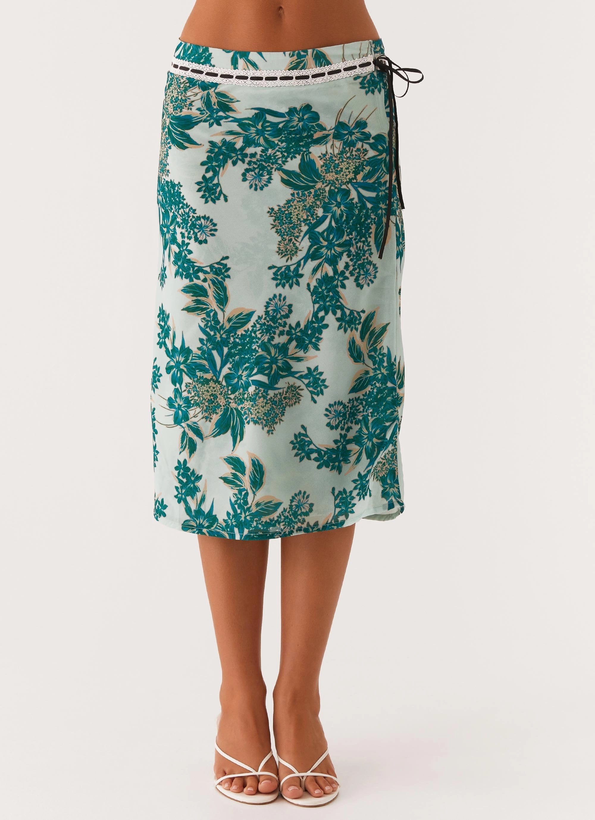 Seasonal special Peony Quartz Midi Skirt - Cloud Nine Floral