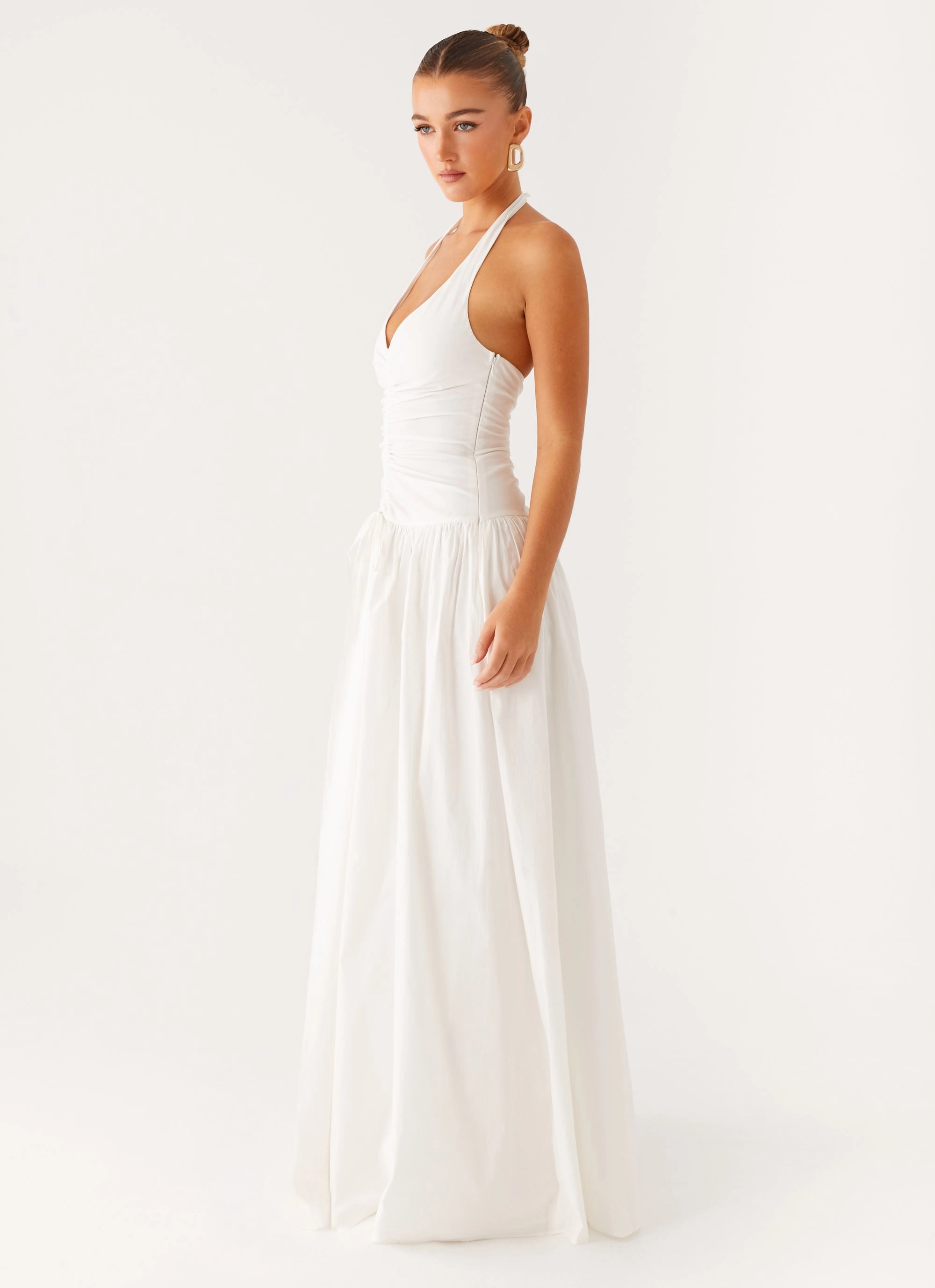 Contemporary Look Travel Friendly Narnie Maxi Dress - Ivory