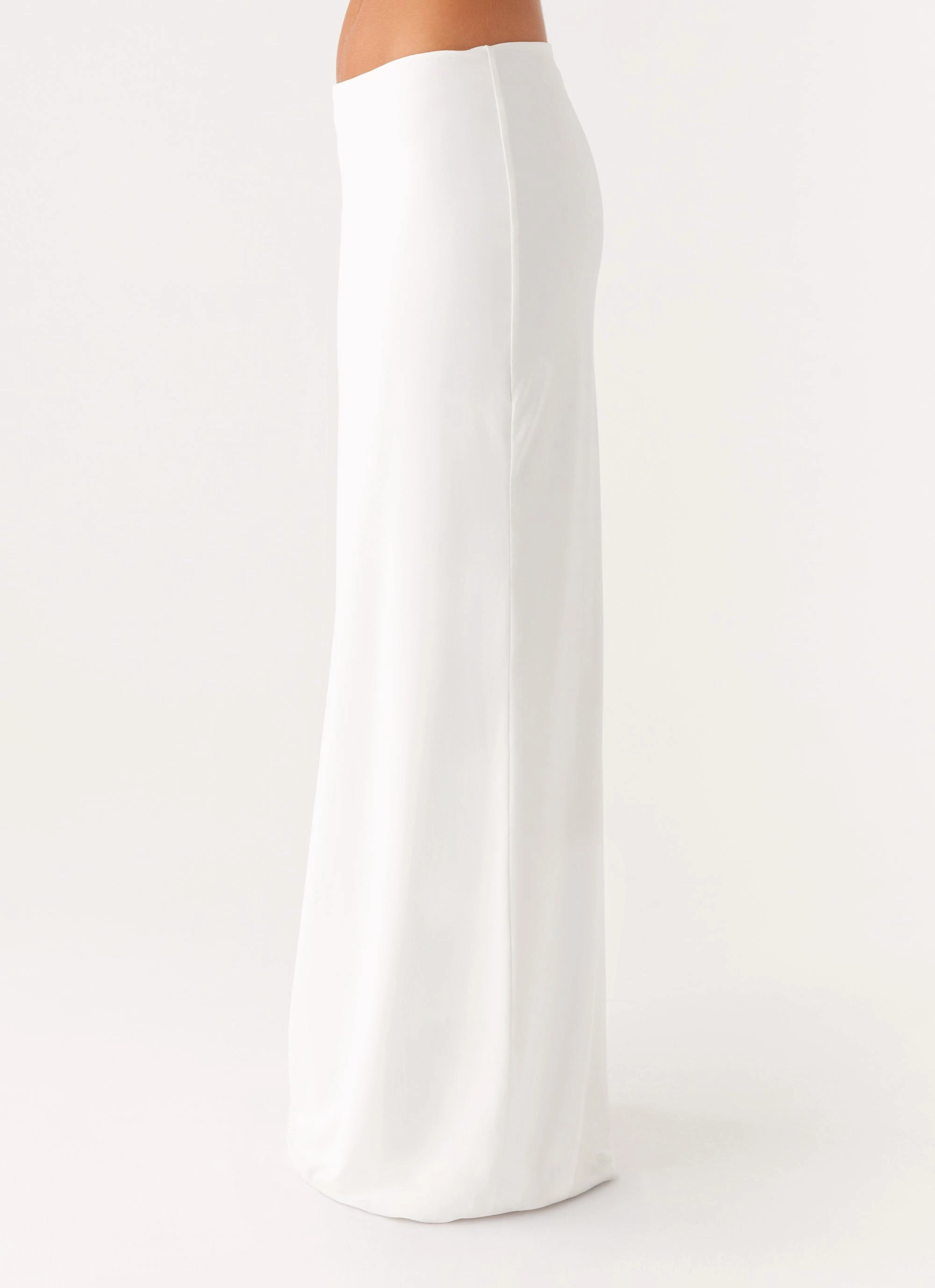 Ashi Maxi Skirt - White Slim Silhouette