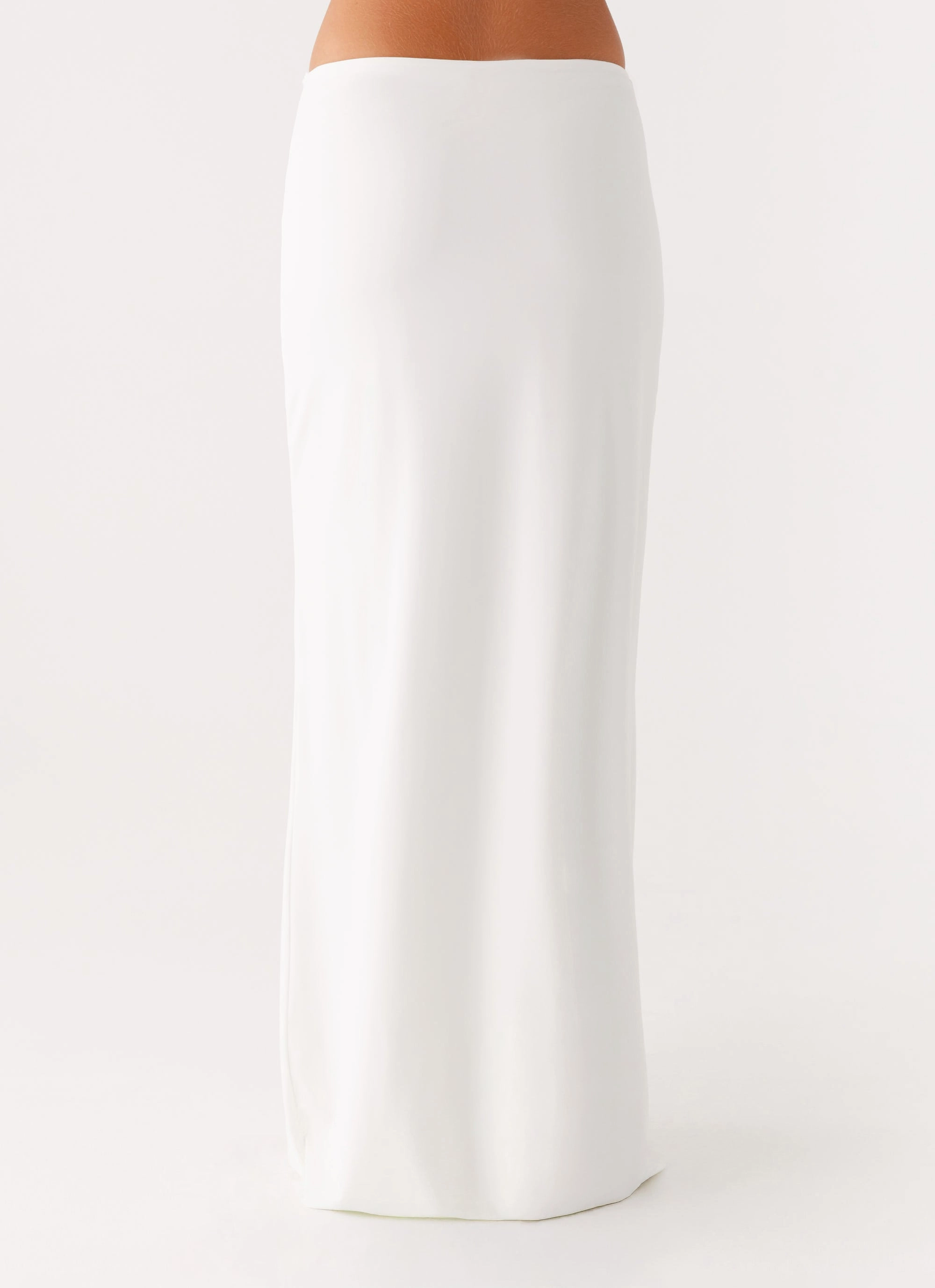 Ashi Maxi Skirt - White Mid-rise fit