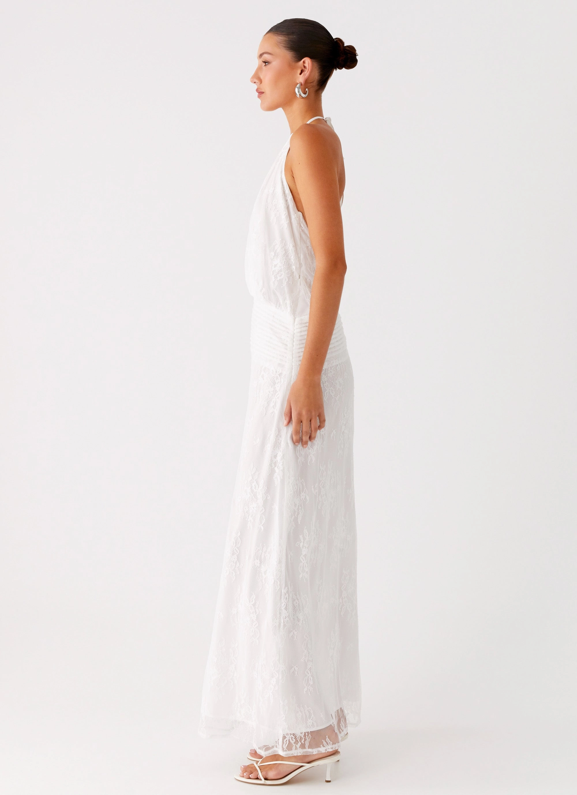 Reinhart Halter Maxi Dress - White Calm Fit Travel Edge