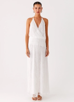 Reinhart Halter Maxi Dress - White Fall Fashion
