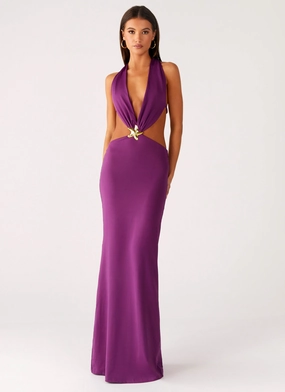 Sea Siren Maxi Dress - Violetta Silky texture