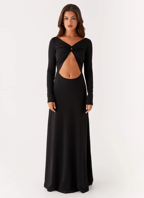 Peru Maxi Dress - Black Confident Mood