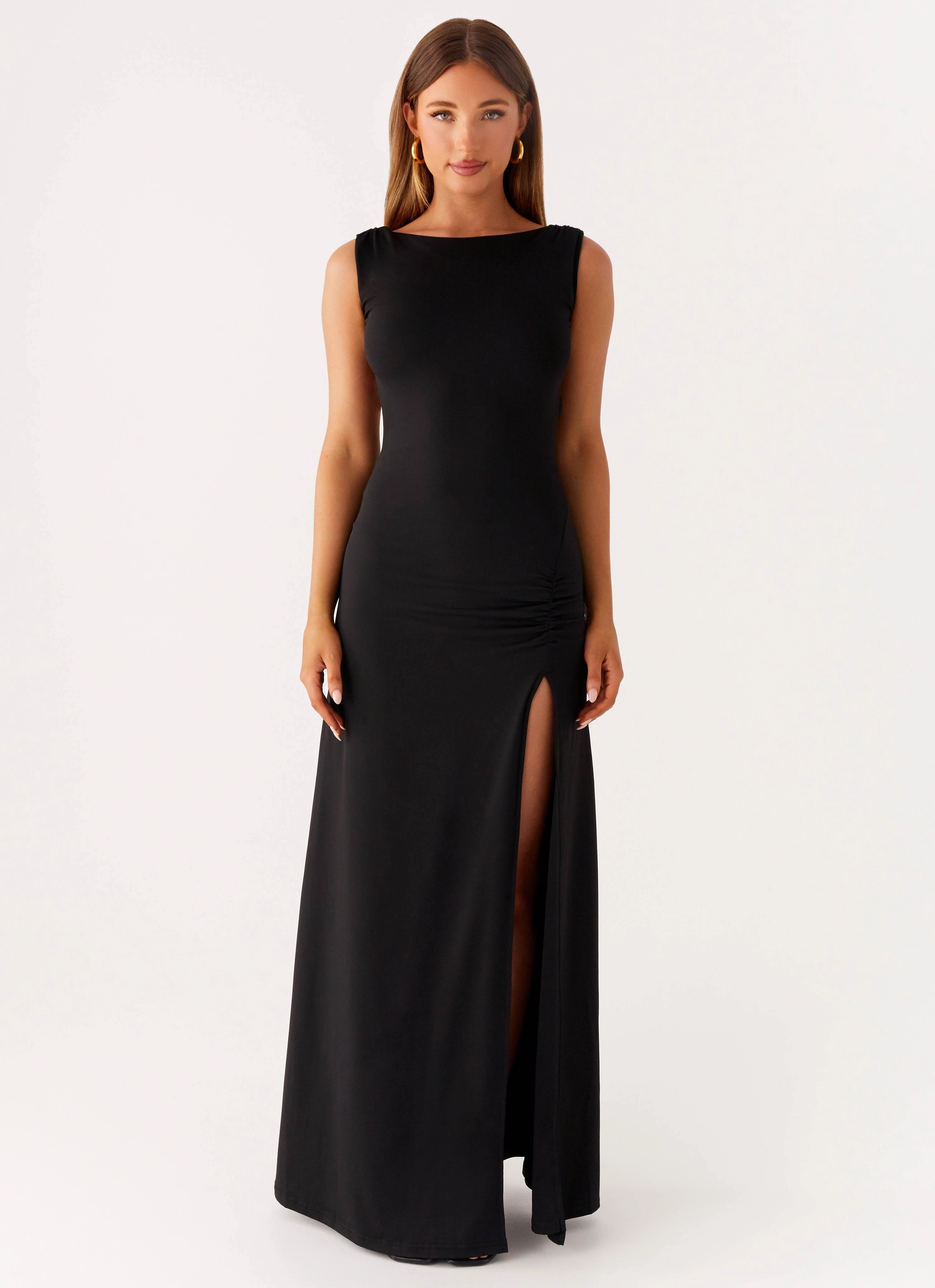 Phianne Maxi Dress - Black Lounge Style